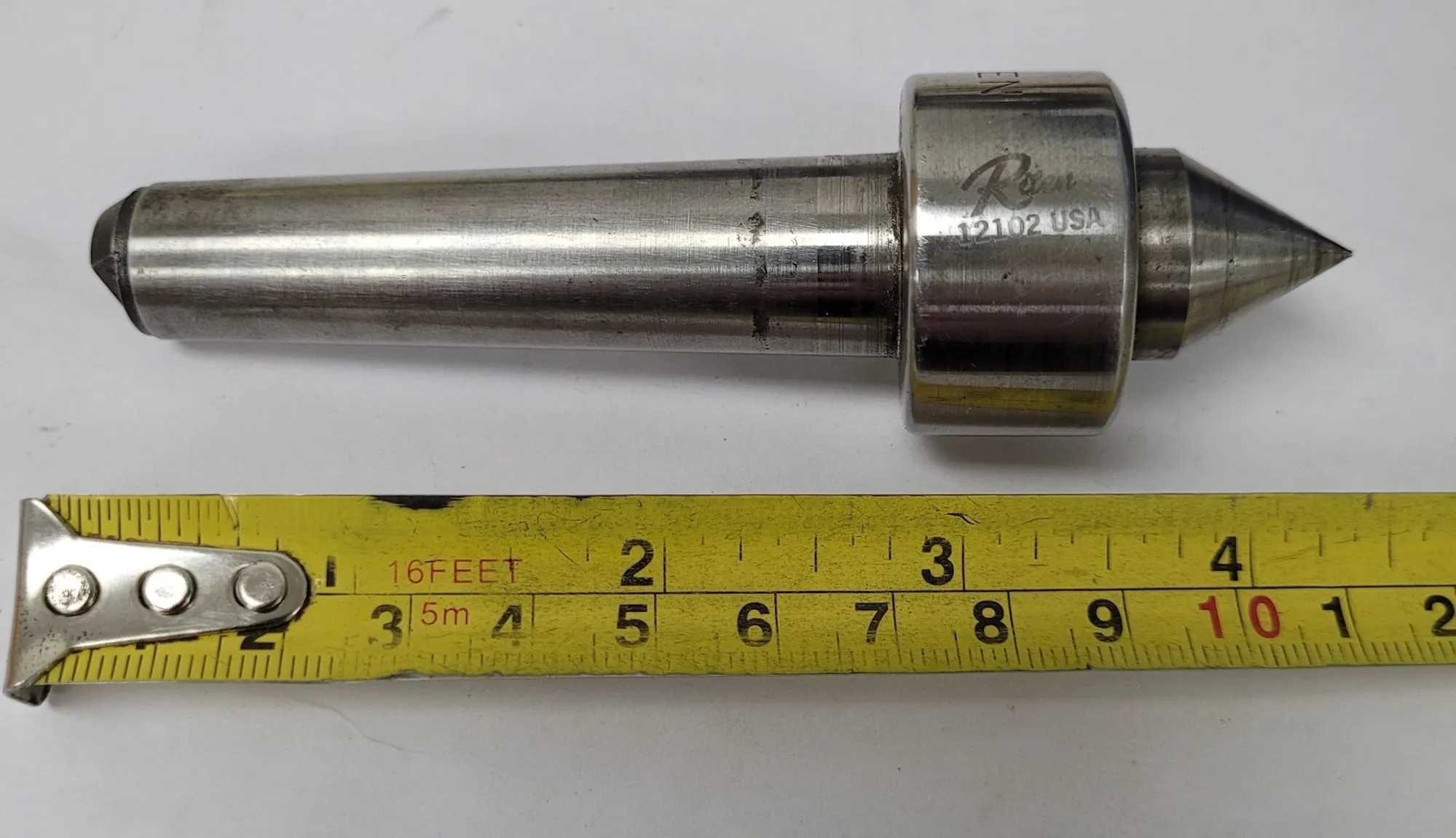 RITEN 12102 SUPER ACCURATE LIVE CENTER, 2 MORSE TAPER, HARDENED TOOL STEEL, ±.00004 ACCURACY - MACHINE TOOLING
