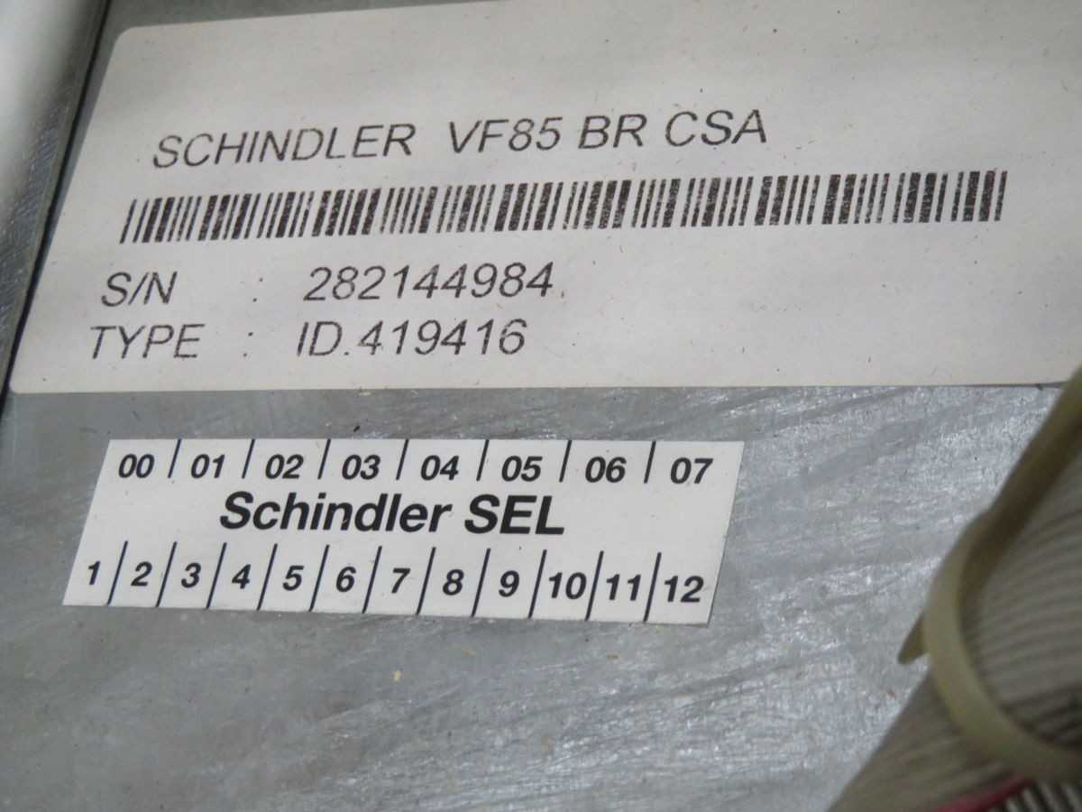 SCHINDLER DR-VAB088, FREQUENCY DRIVE, 1000-1600KG CAP, 380-480V IN, 75KW POWER, 150A OUT - AC VFD DRIVES