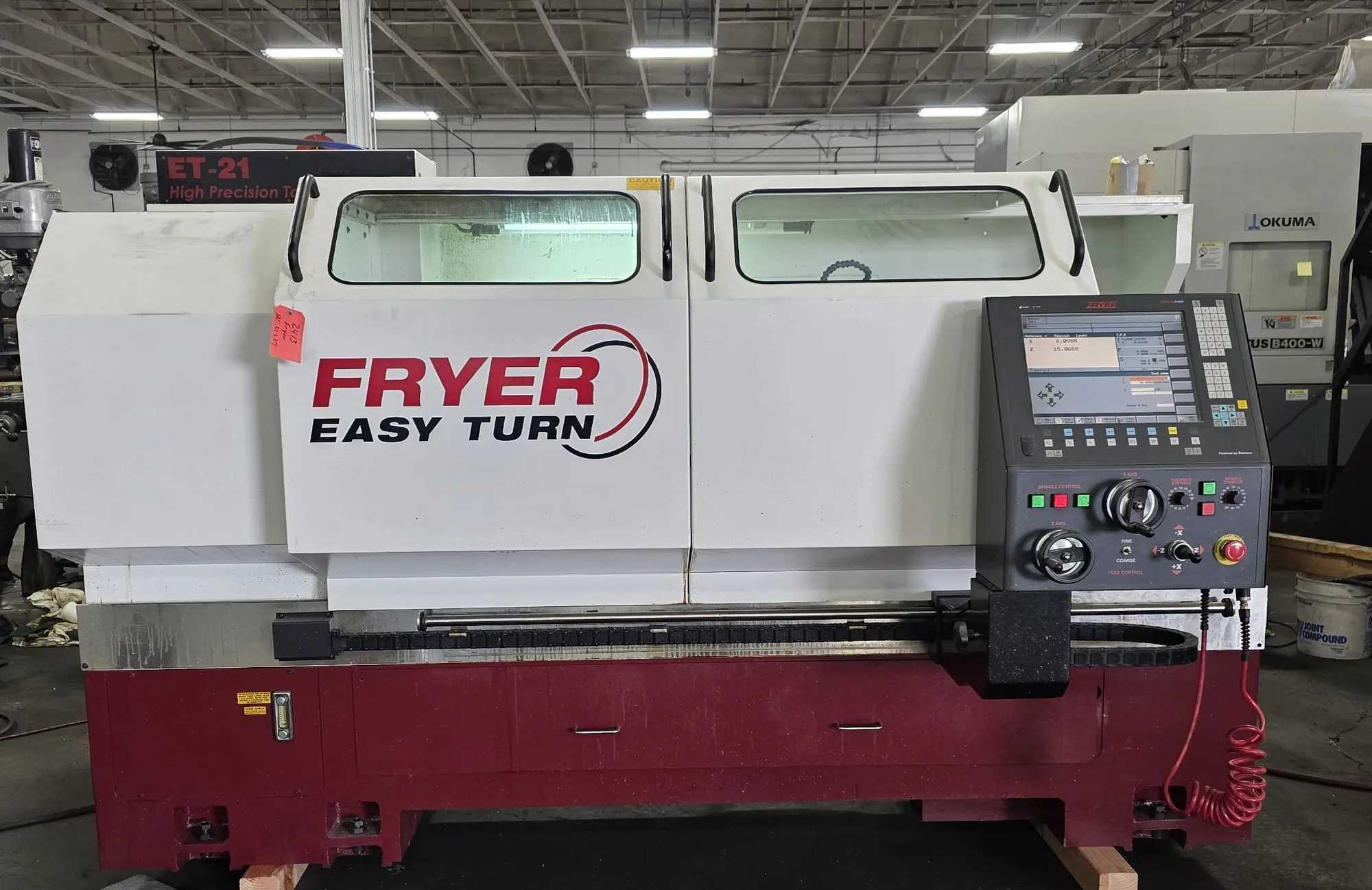 2013 FRYER ET-21 CNC LATHE 21"X60" 15HP 2000RPM 12" CHUCK 220V 3-PHASE - CNC LATHES