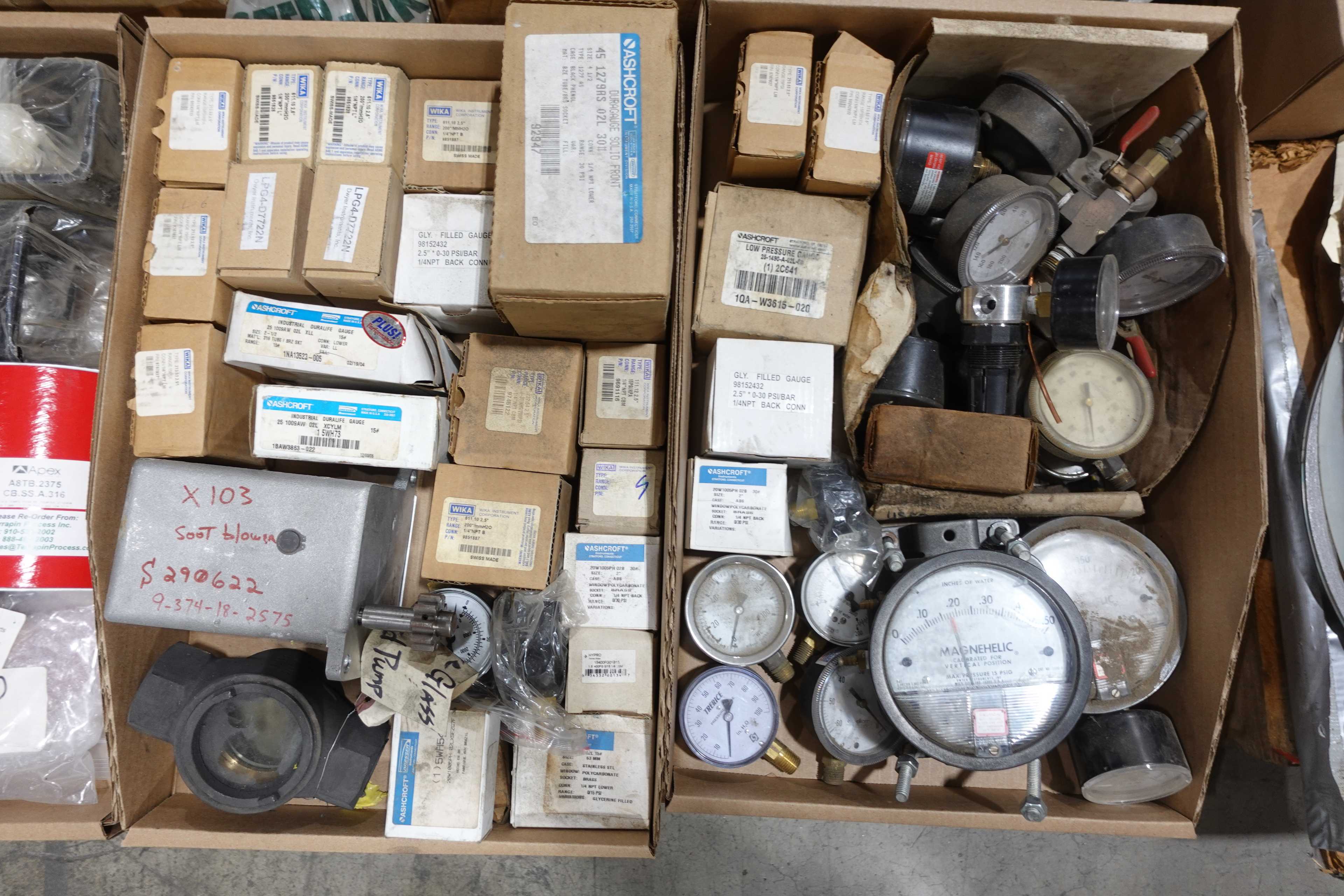 4 PALLETS OF ASSORTED CYLINDER, VALVE AND INSTRUMENTION REPLACEMENT PARTS - INDUSTRIAL PARTS