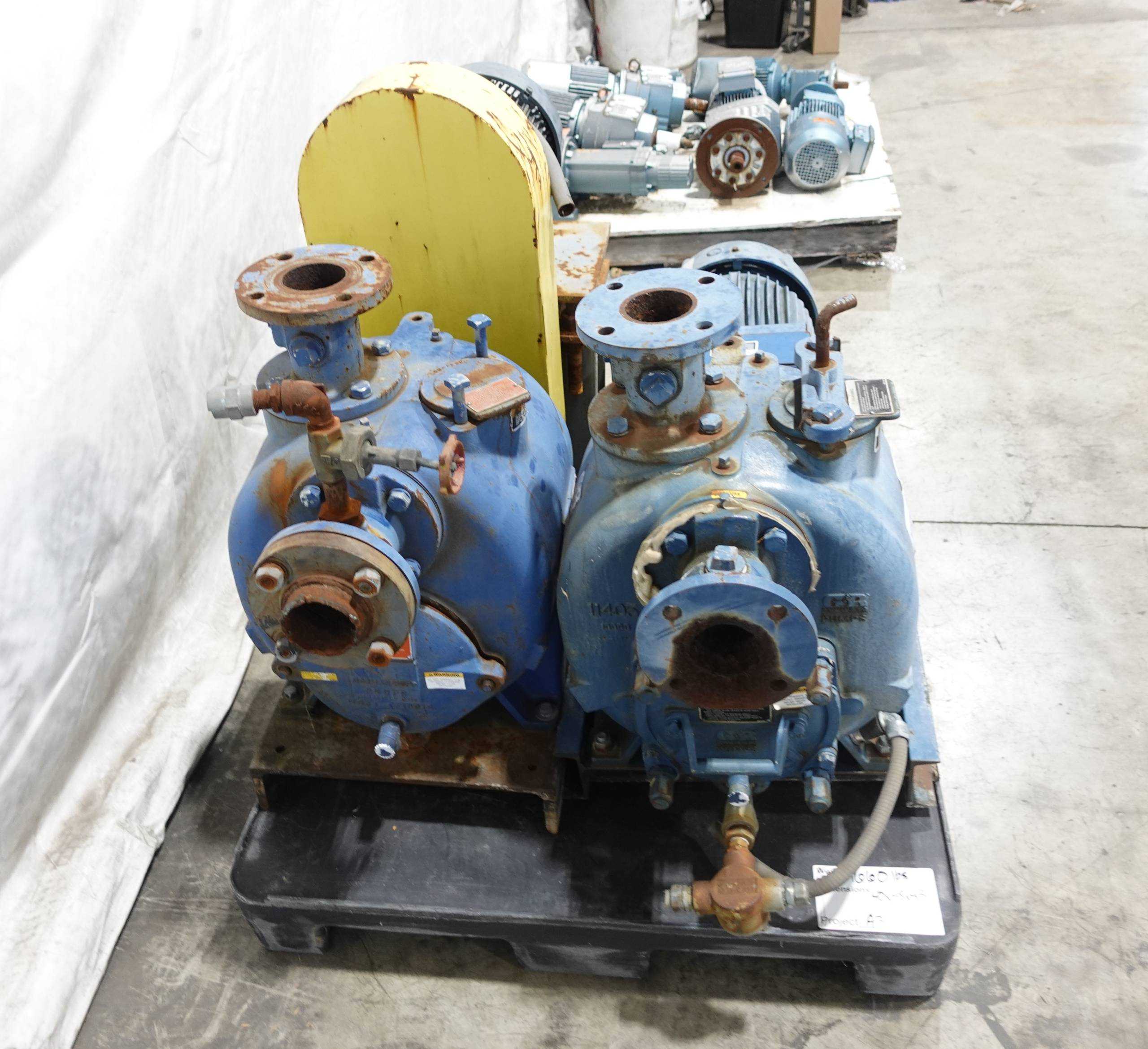 LOT OF 2 GORMAN-RUPP SELF PRIMING CENTRIFUGAL PUMPS, T3A60-B, T3A3S-B - CENTRIFUGAL PUMP