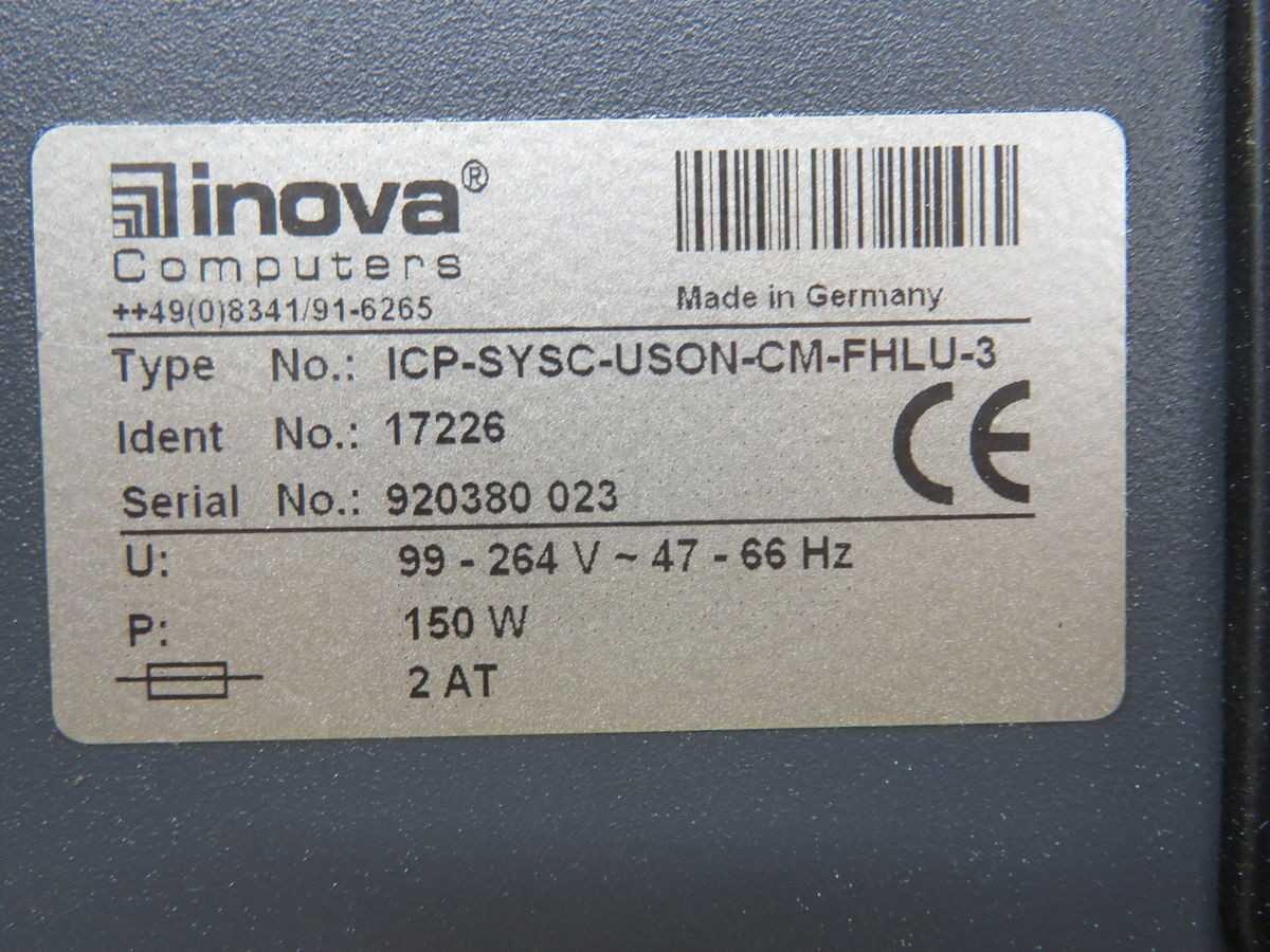 INOVA ICP-SYSC-USON-CM-FHLU-3, USON VECTOR CONTROL UNIT, 10 CHANNELS, 100-240 VAC POWER - CONTROL CABINETS