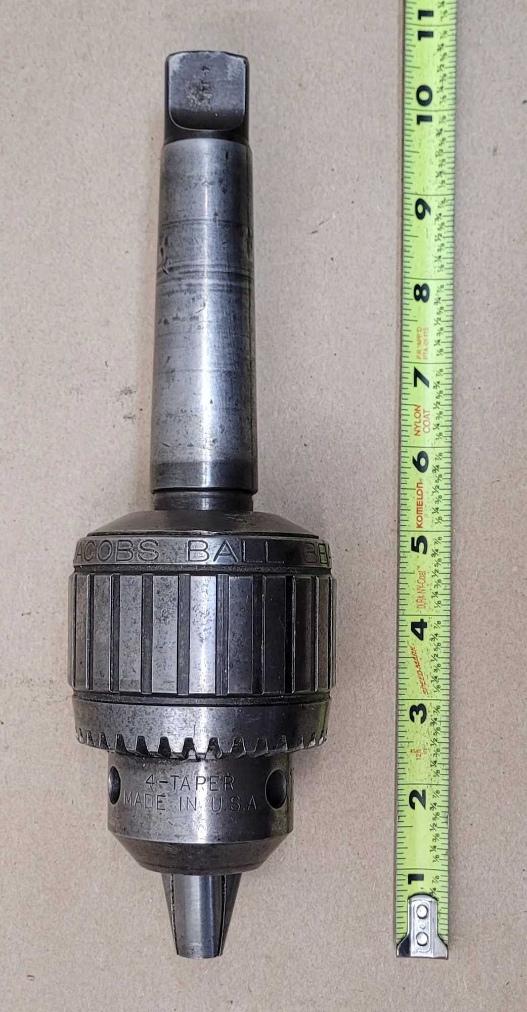 JACOBS 18N SUPER CHUCK HD BALL BEARING 4MT ARBOR 1/8-3/4IN 3-19MM KEY K4 - MACHINE TOOLING