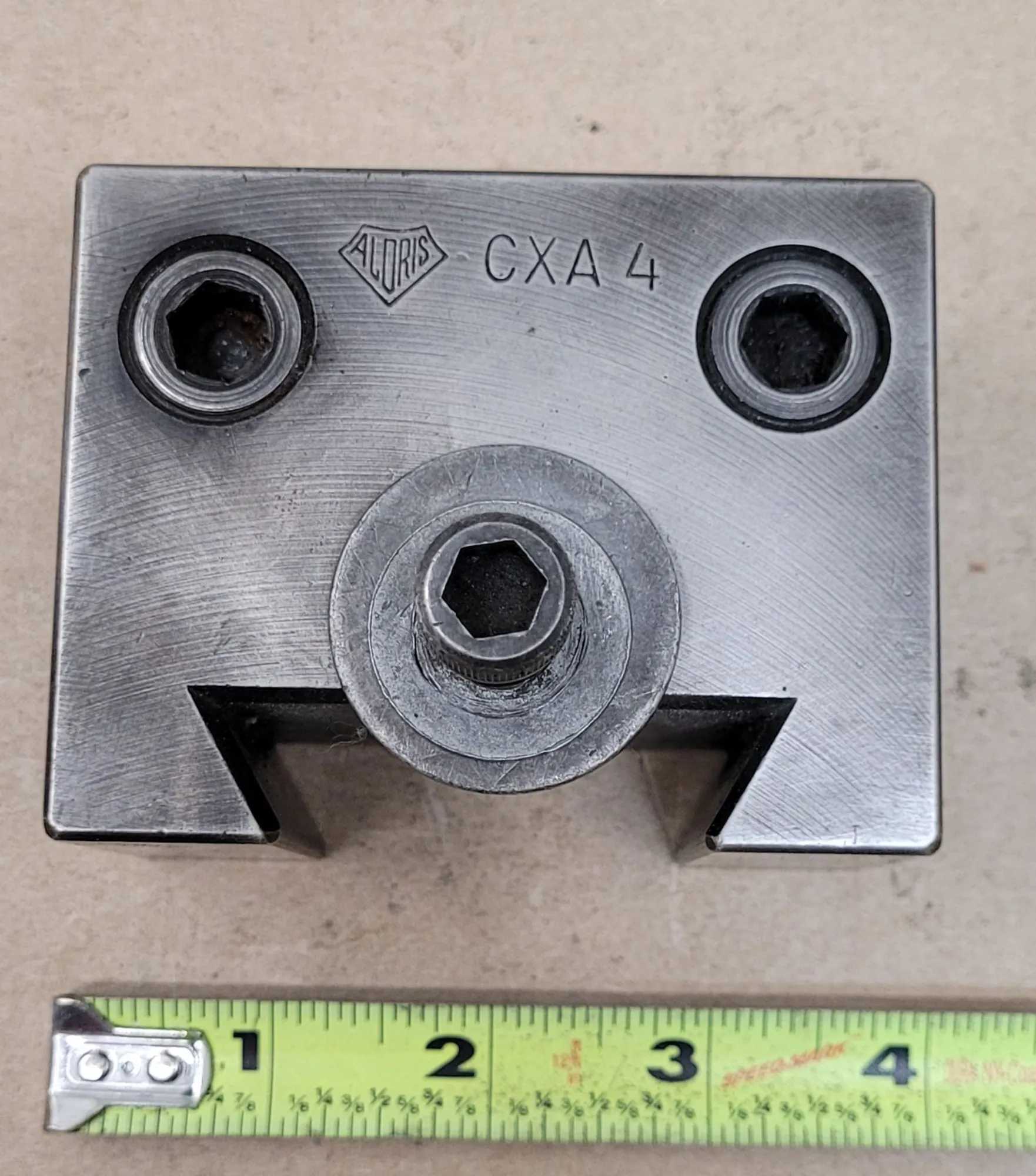 ALORIS CXA 4 BORING BAR HOLDER, 13-18" SWING, 1" OR 3/4" BAR CAPACITY, 1.0000" CENTER HEIGHT - MACHINE TOOLING
