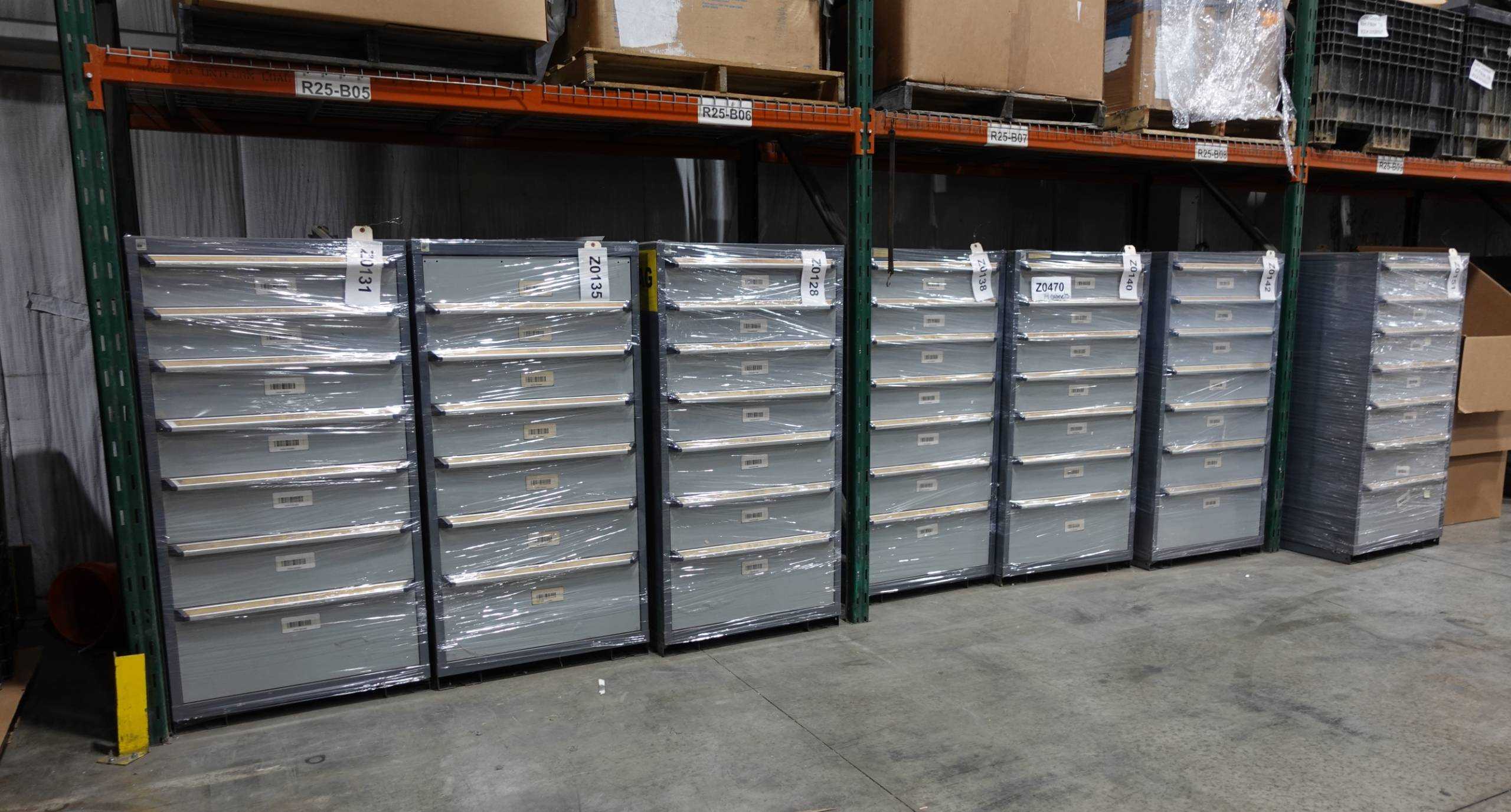 LOT OF 14 ROUSSEAU 7 DRAWER CABINETS - TOOL STORAGE