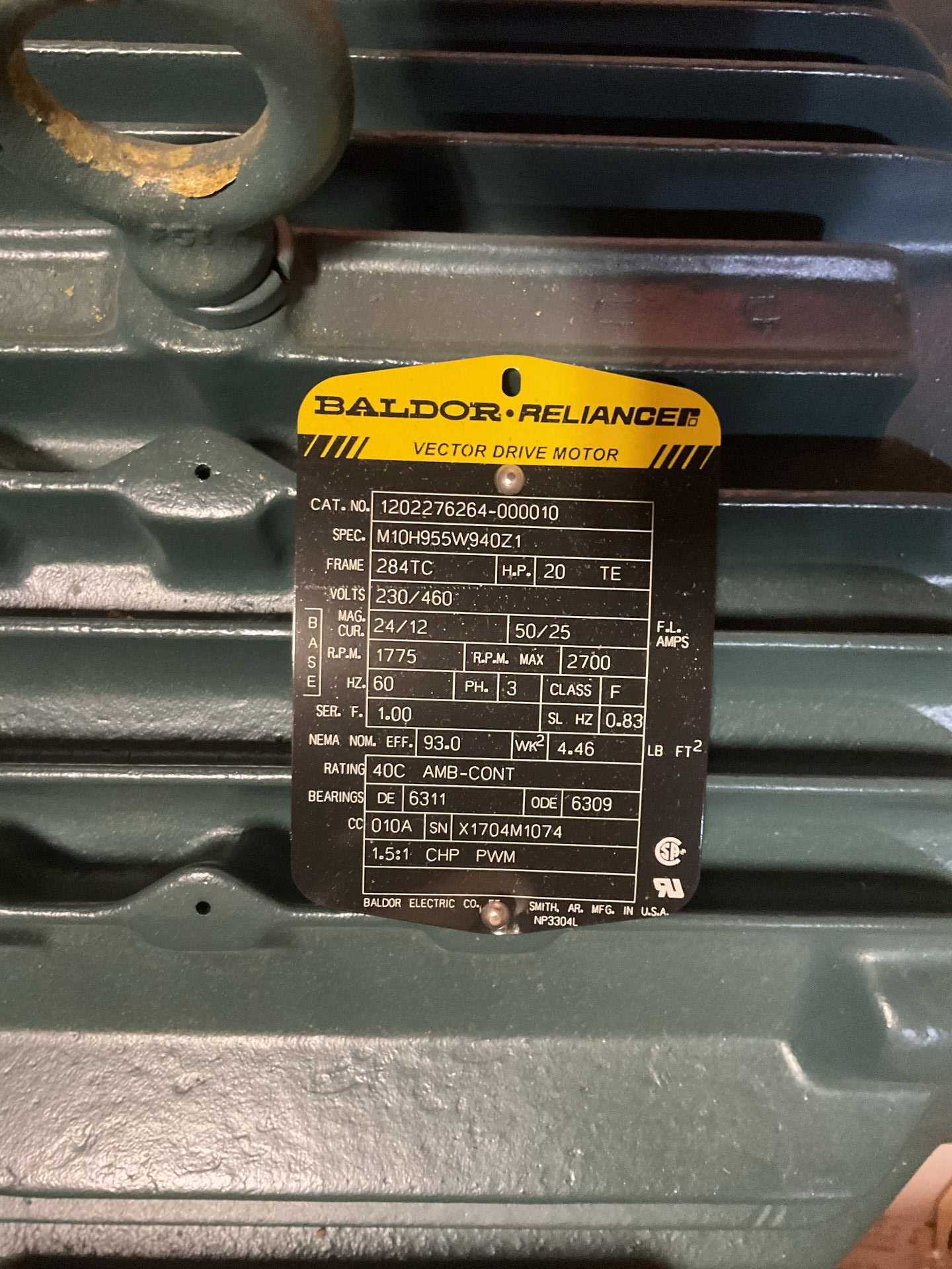 BALDOR RELIANCE 1202276264-000010 AC MOTOR - AC MOTOR