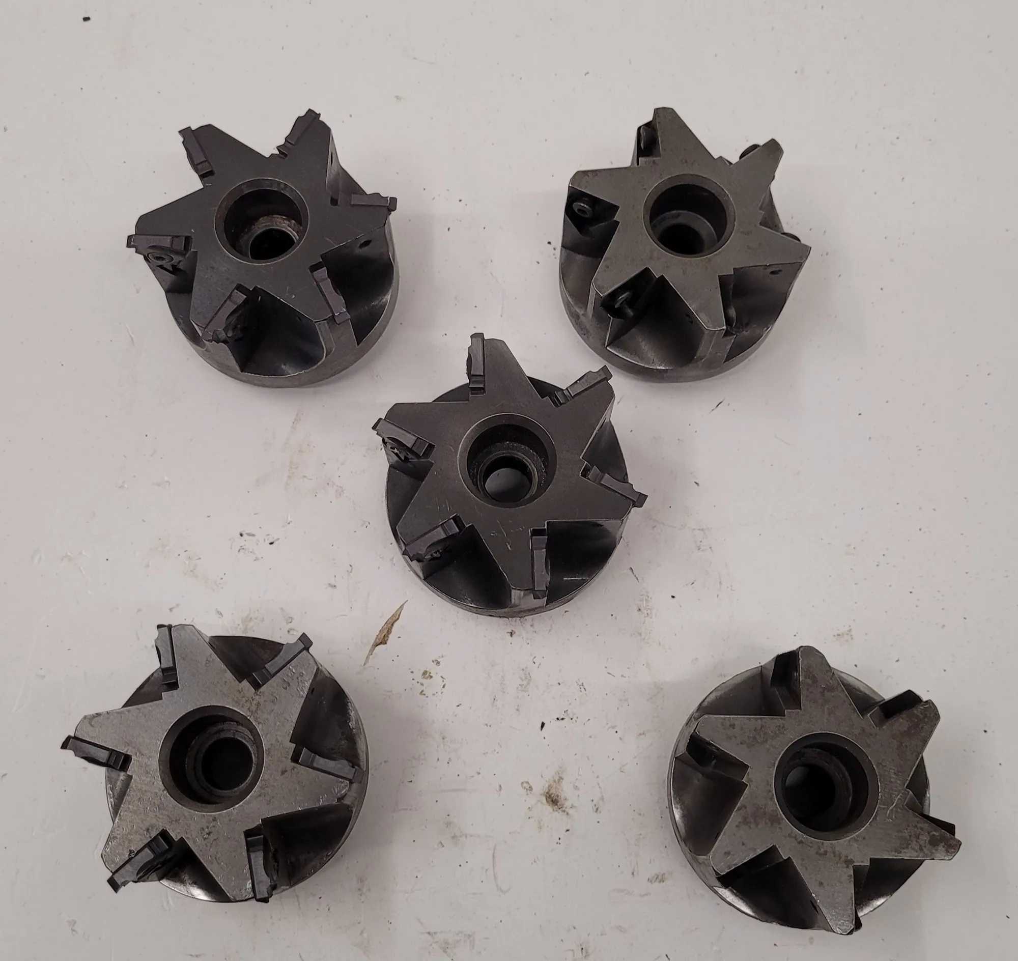 XACTFORM 2.5" POTBR075 INDEXABLE SHELL MILL 5 FLUTE SET OF 5, INSERTS: 6, ARBOR: .75” - MACHINE TOOLING
