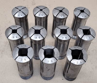5C SQUARE COLLET SET (11 PCS), 1/8" TO 3/4" RANGE - MACHINE TOOLING