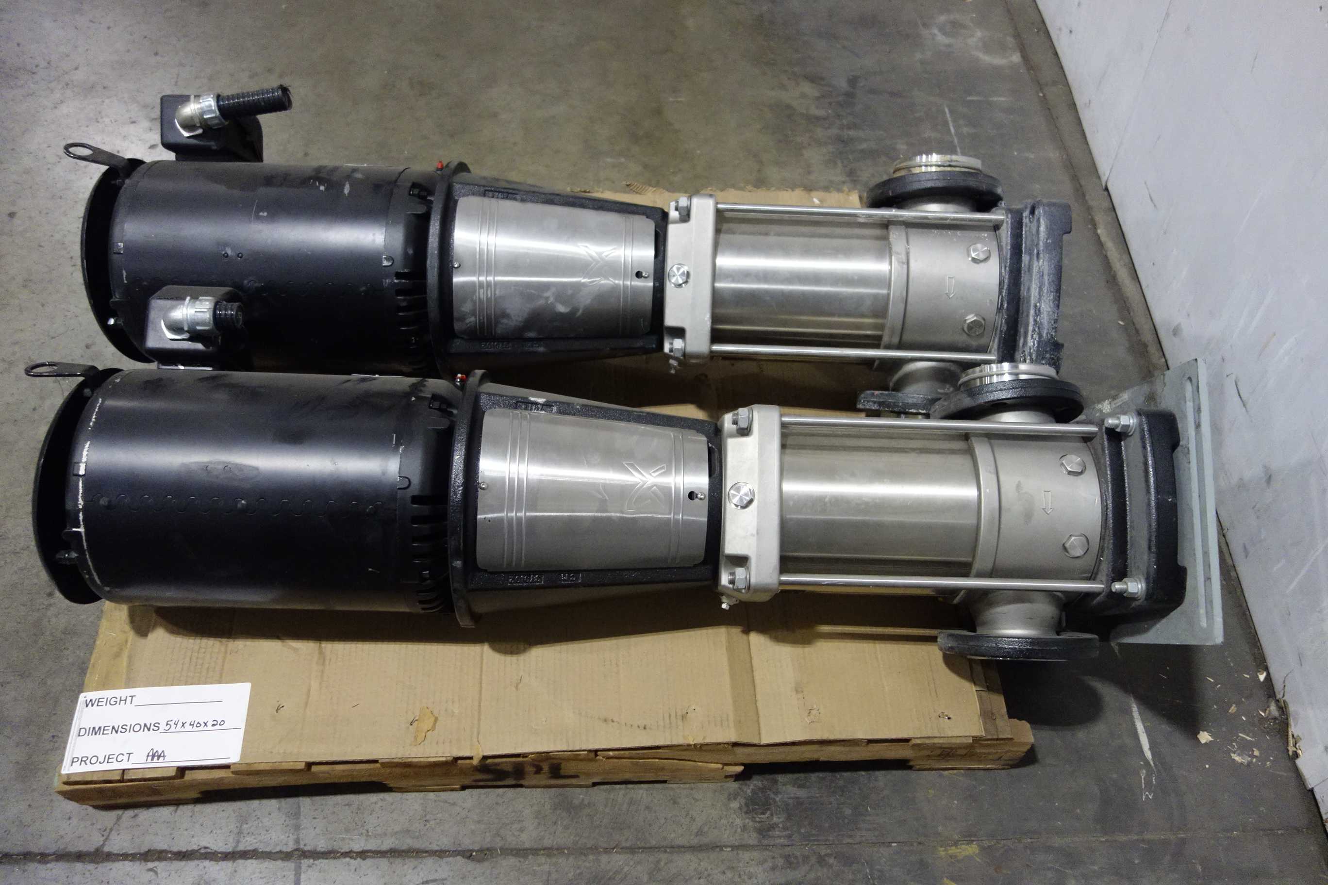 LOT OF 2 GRUNDFOS VERTICAL CENTRIFUGAL MULTI STAGE PUMPS - MULTI-STAGE PUMP