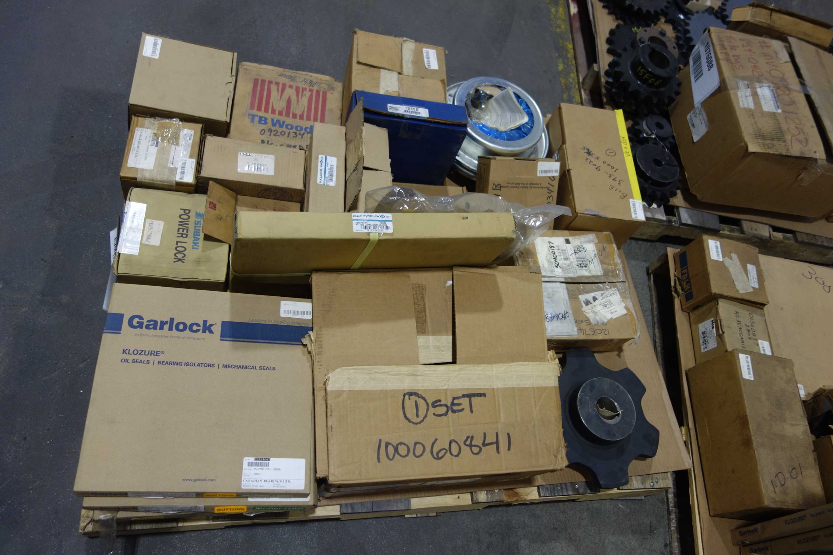 5 PALLETS OF ASSORTED POWER TRANSMISSION REPLACEMENT PARTS - POWER TRANSMISSION