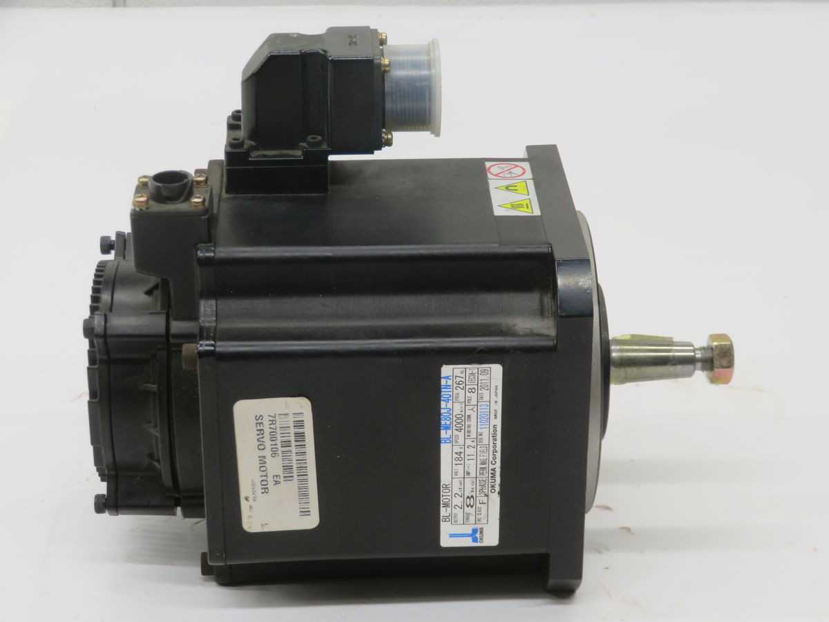 OKUMA BL-ME80J-40TN-A AC MOTOR, 8 POLE, 3 PHASE, 2.2KW OUTPUT, 184V, 11.2A, 4000 RPM, 267 HZ - AC MOTOR