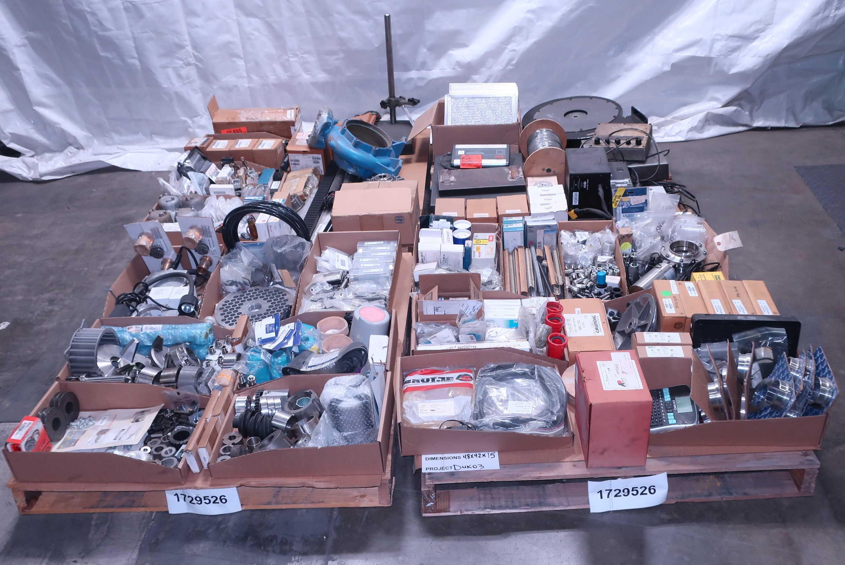 SKU 1729526 - 4 PALLETS OF ASSORTED MIXED MRO - INDUSTRIAL PARTS