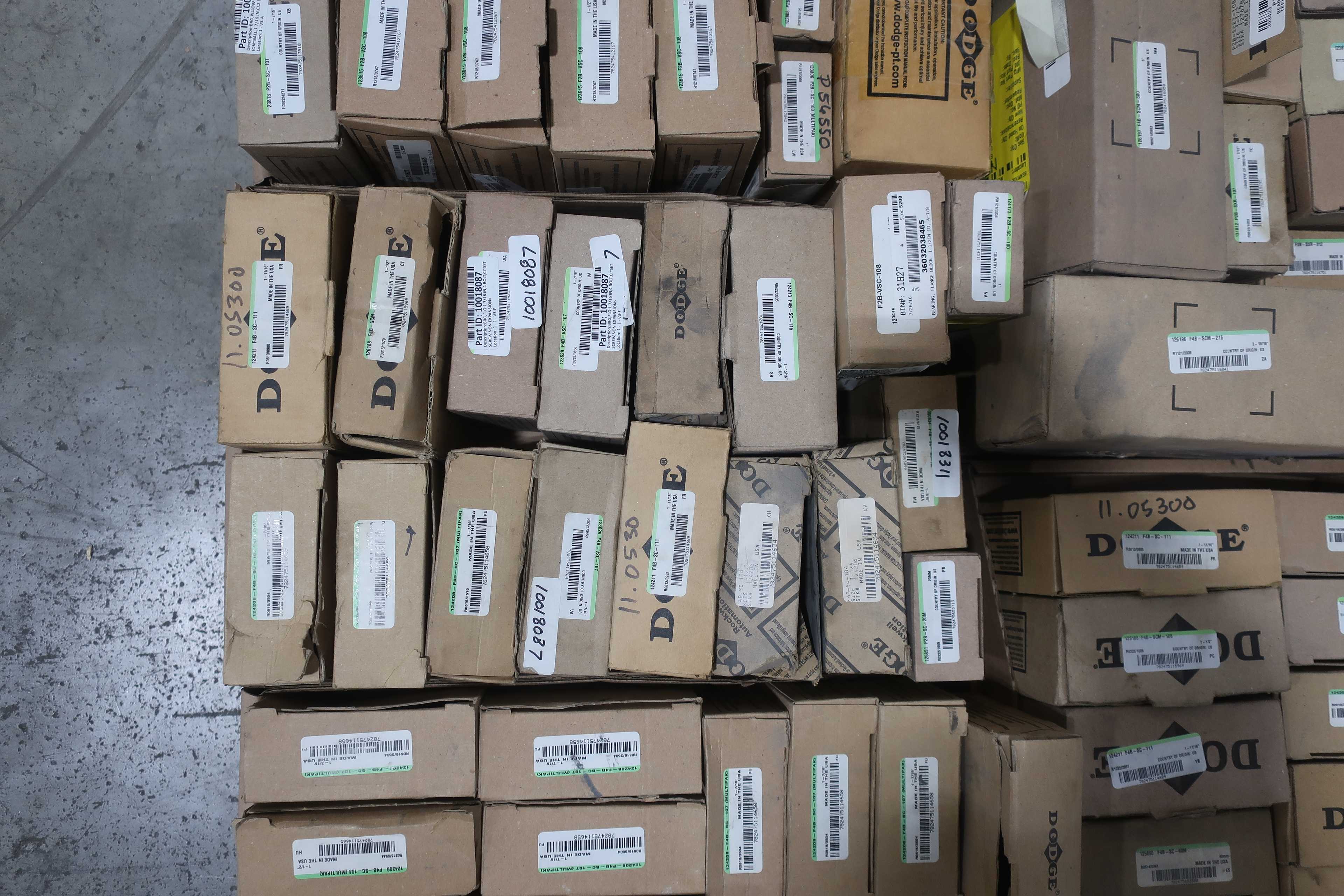 SKU 1749464 - PALLET OF ASSORTED DODGE FLANGED BEARINGS - BEARINGS