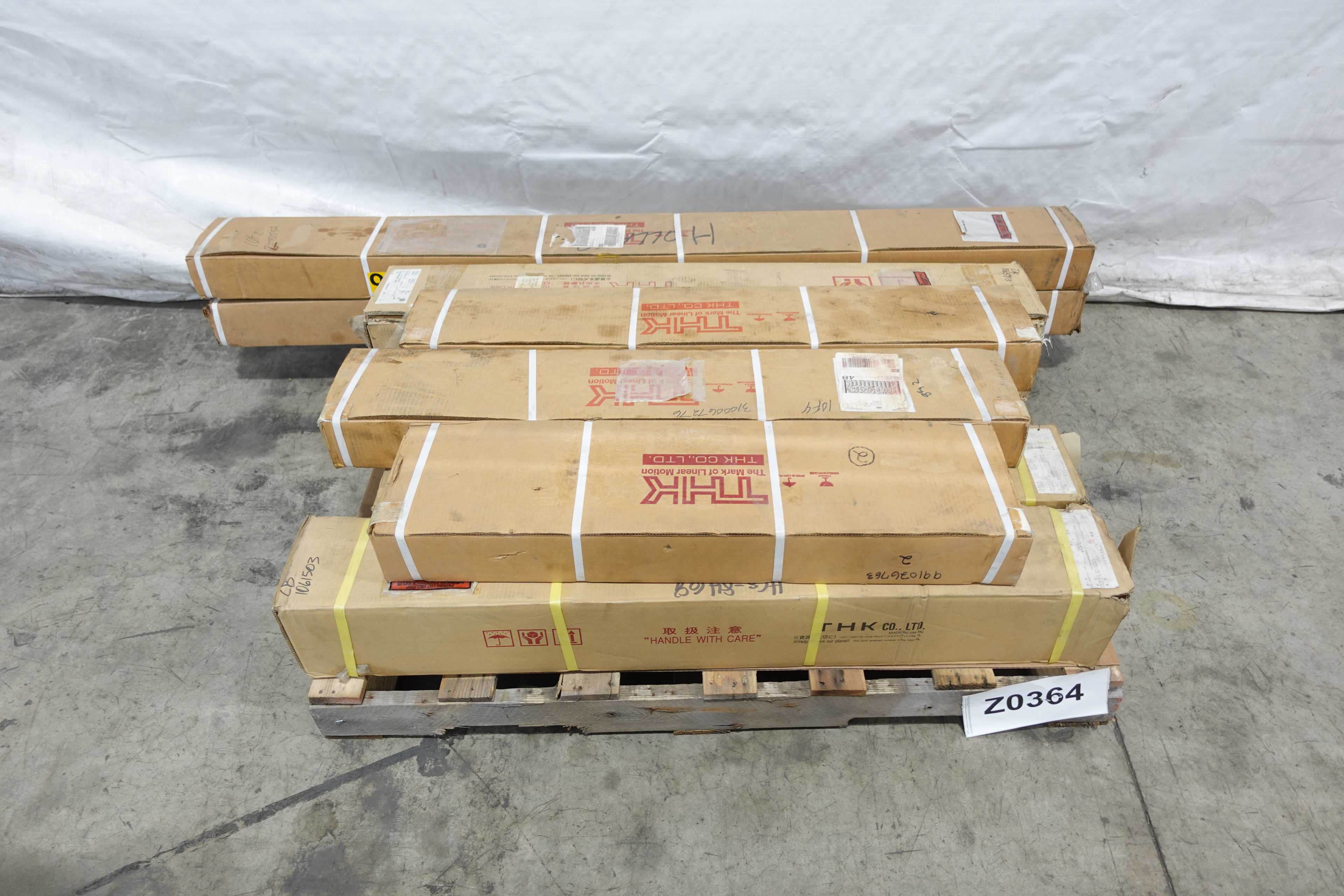 PALLET OF ASSORTED THK LINEAR GUIDE BEARINGS