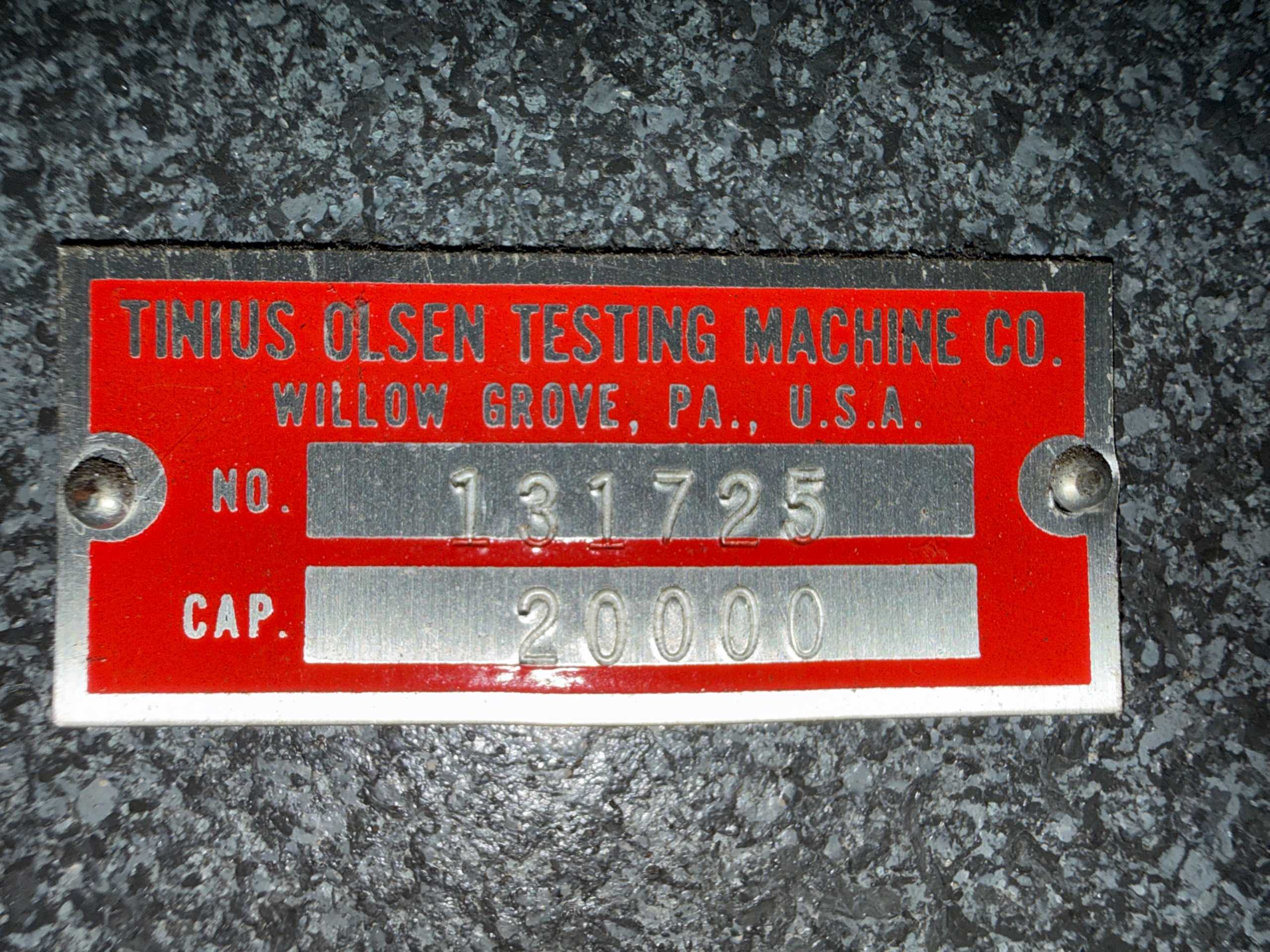 Tinius Olsen Super L Universal Testing Machine, 20,000 Lbf, 4-Column - MATERIAL TESTING