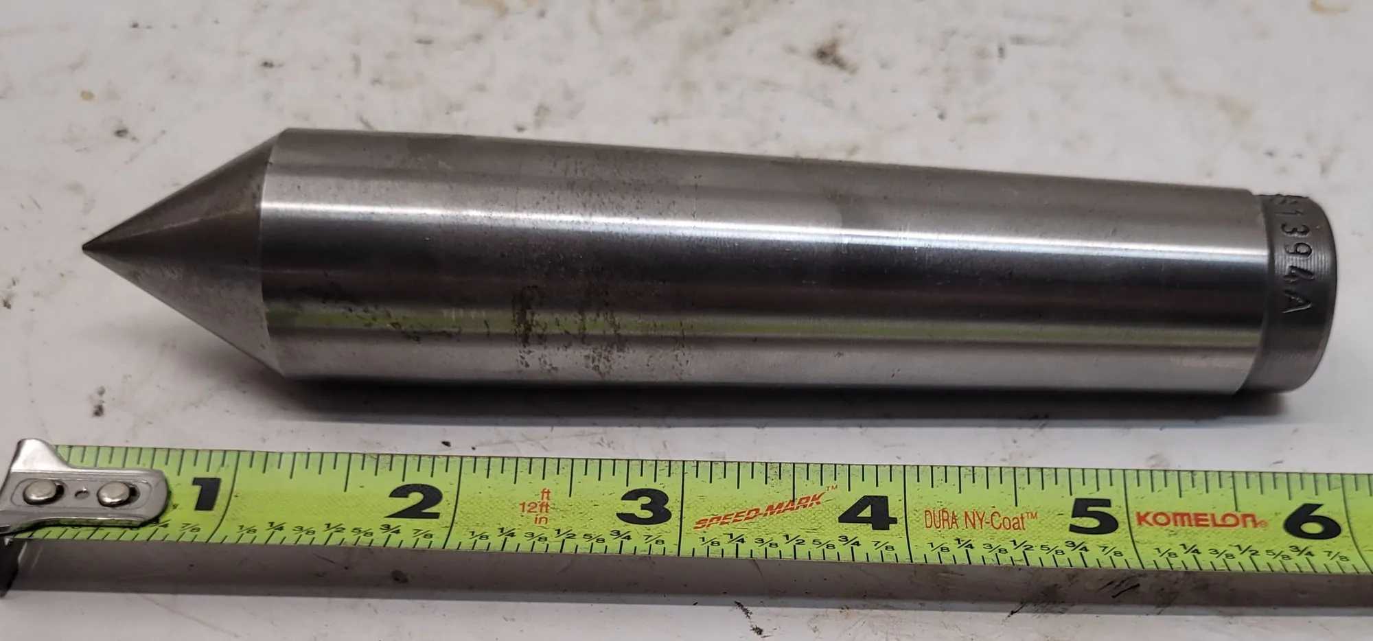 QUALTECH MT4 DEAD CENTER, 6 INCH OAL, MORSE TAPER #4, 0.25 INCH BORE DIAMETER - MACHINE TOOLING