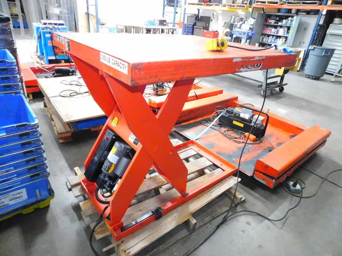 PRESTO XL36-30 TABLE LIFTS, 3000 LB CAP, 48X40IN, 7-44IN HT, 1 HP, 120/240V, 1PH - SCISSOR LIFTS