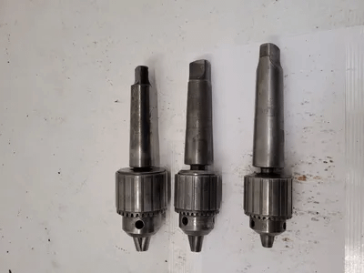 JACOBS DRILL CHUCK SET (3) - 34-06 (0-1/2"), NO.11 SUPER (0-3/8"), #36 (5-20MM) WITH MT SHANKS - MACHINE TOOLING