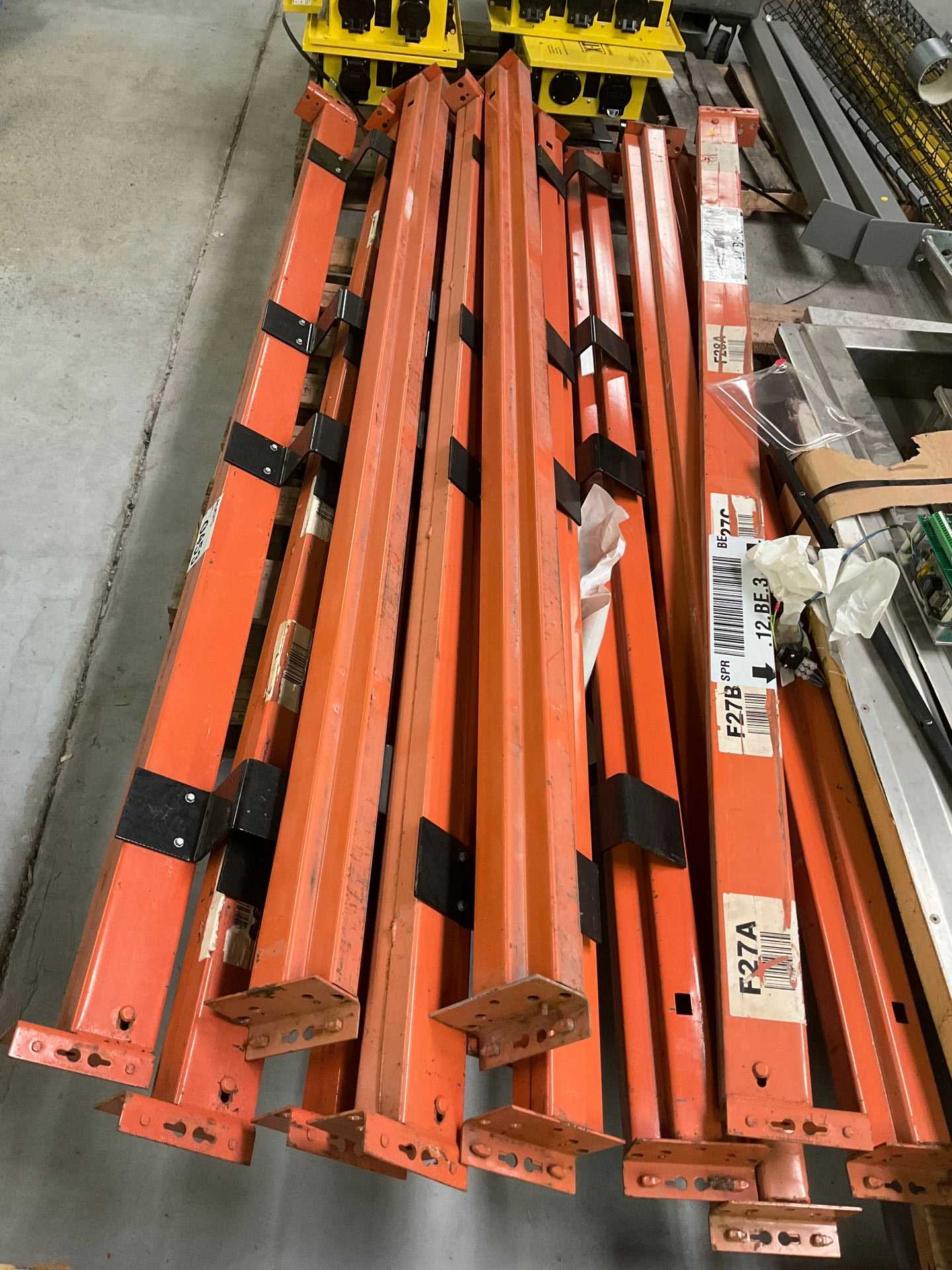 Lot of Pallet Shelving Brackets - PALLET RACKING