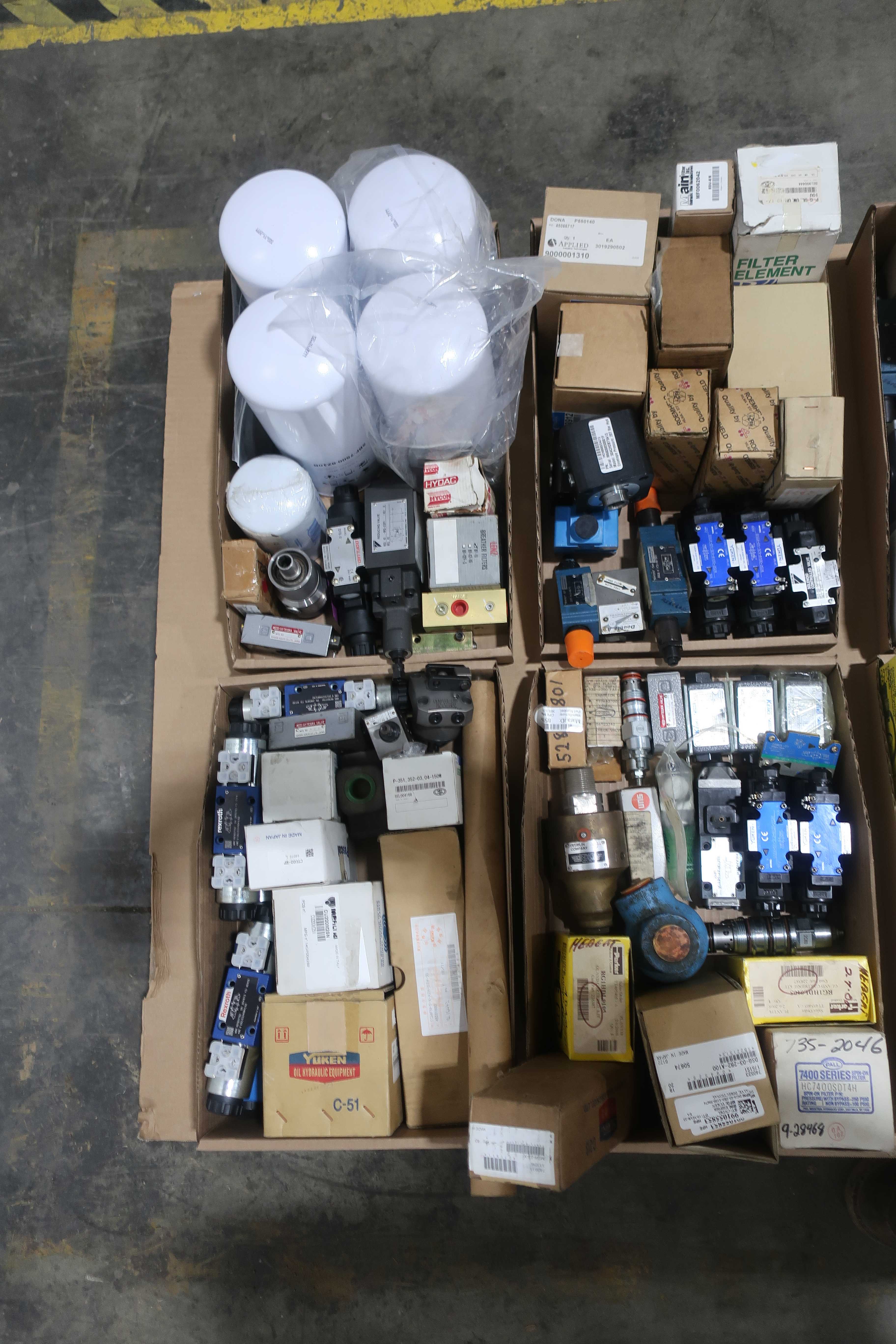 SKU 1737865 - 4 PALLETS OF ASSORTED HYDRAULICS - HYDRAULIC PARTS