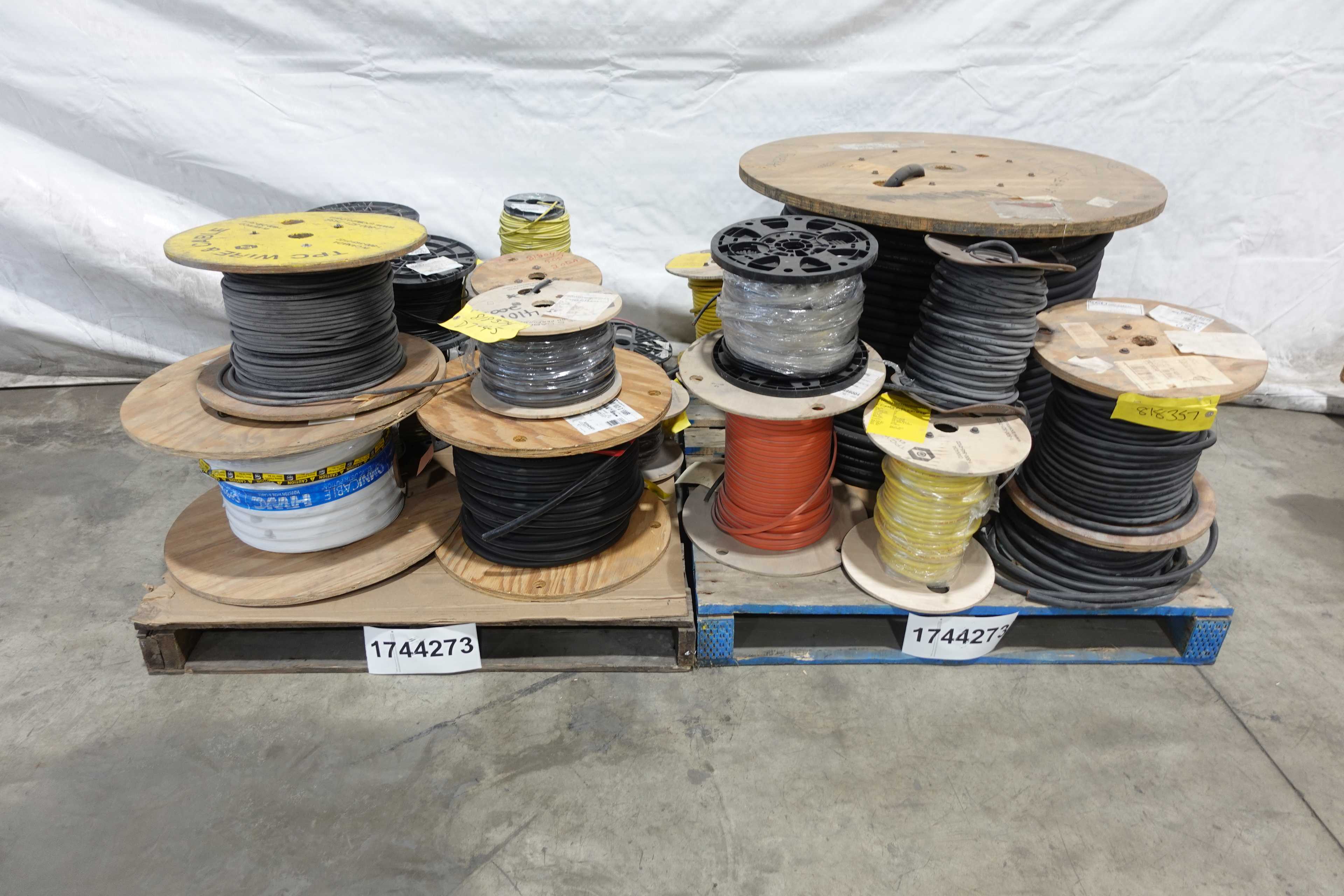 SKU 1744273 - 2 PALLETS OF ASSORTED INSULATED WIRE - ELECTRICAL WIRE