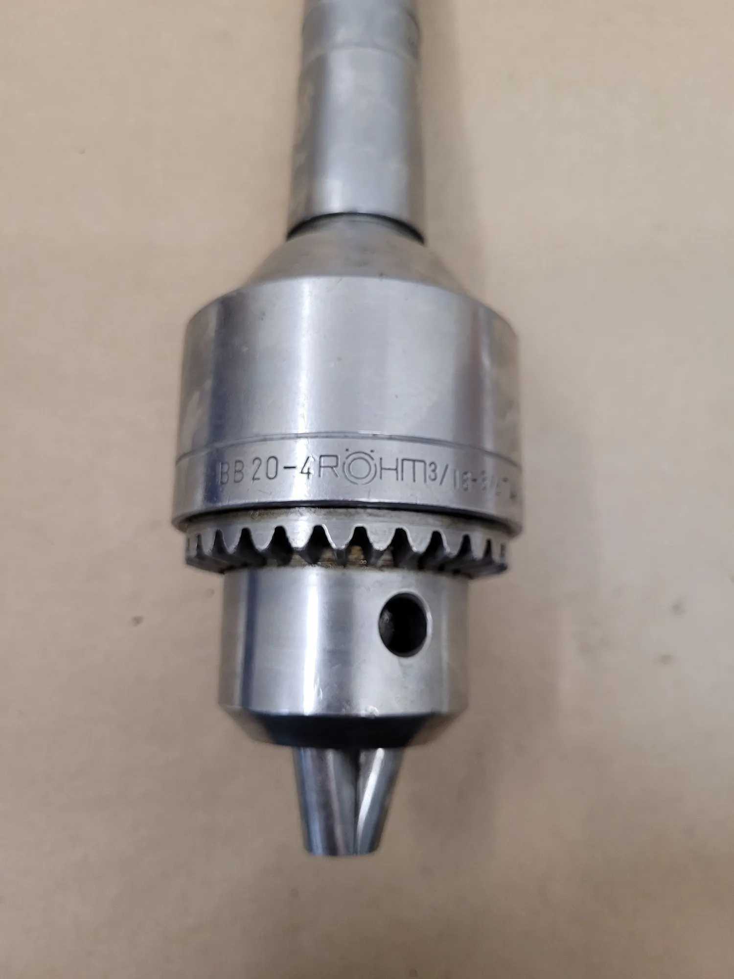 ROHITI BB20-4 DRILL CHUCK W/ JACOBS ARBOR AO404, 3/16-3/4” CAPACITY, MORSE TAPER 4 - MACHINE TOOLING