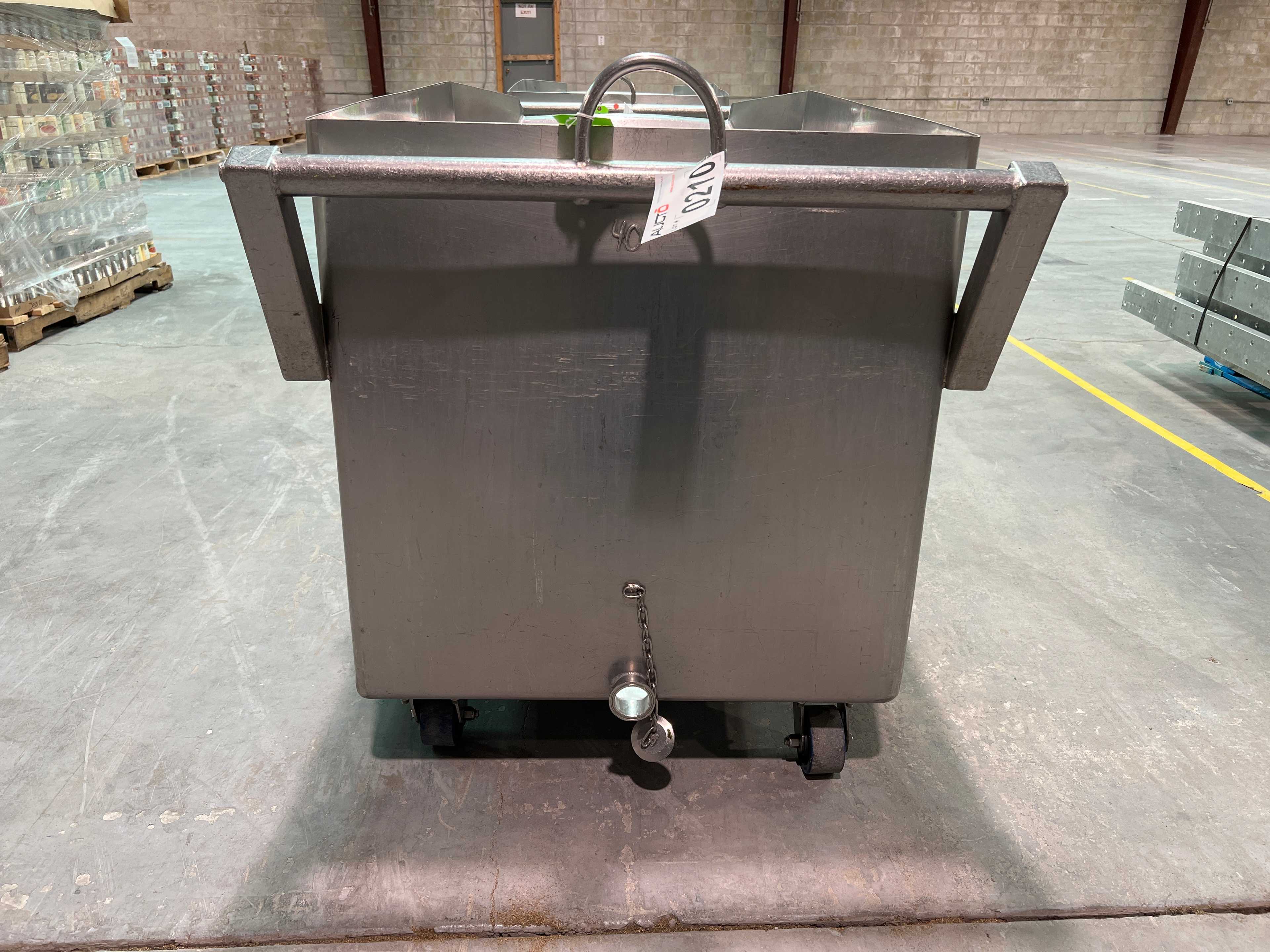 Stainless Steel Dump Cart Hopper - ROLLING CARTS