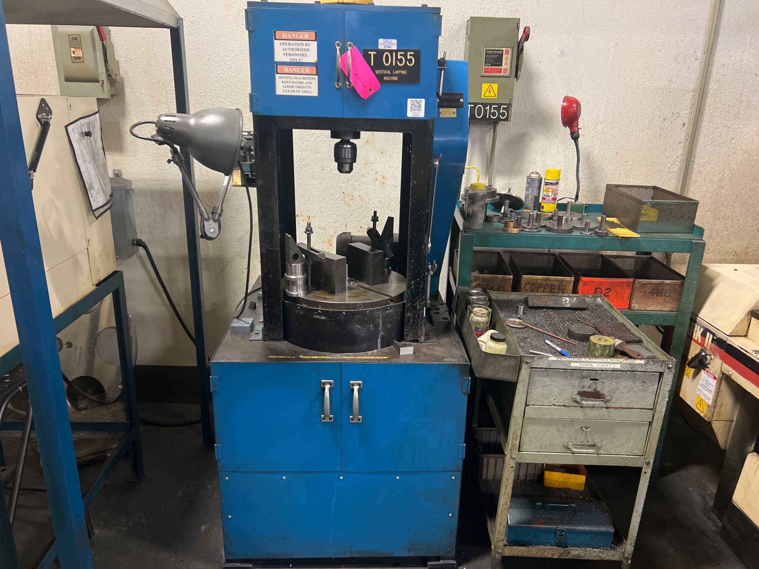 VERTICAL LAPPING MACHINE WITH TOOLS - FINISHING EQUIPMENT