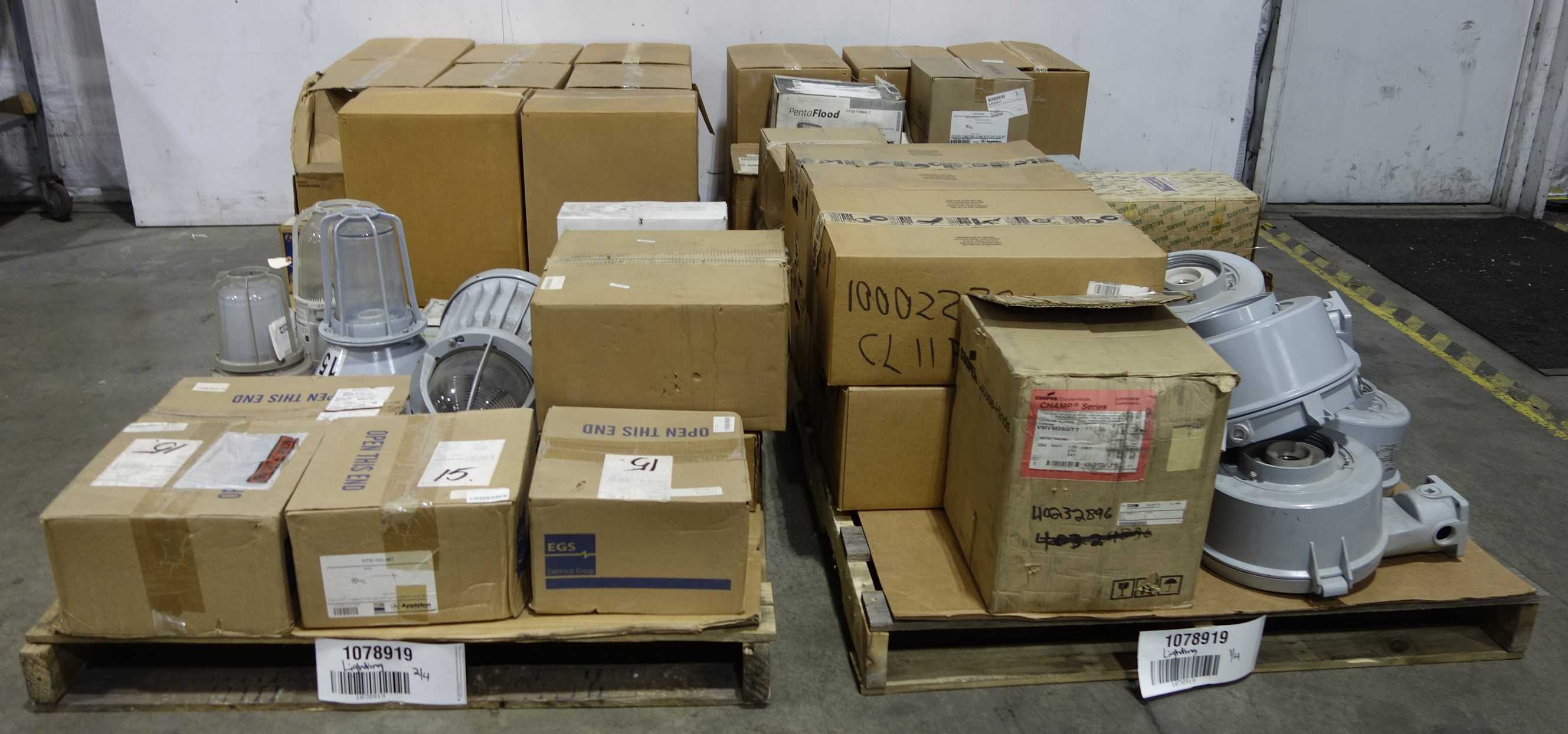 4 PALLETS OF ASSORTED LIGHTING