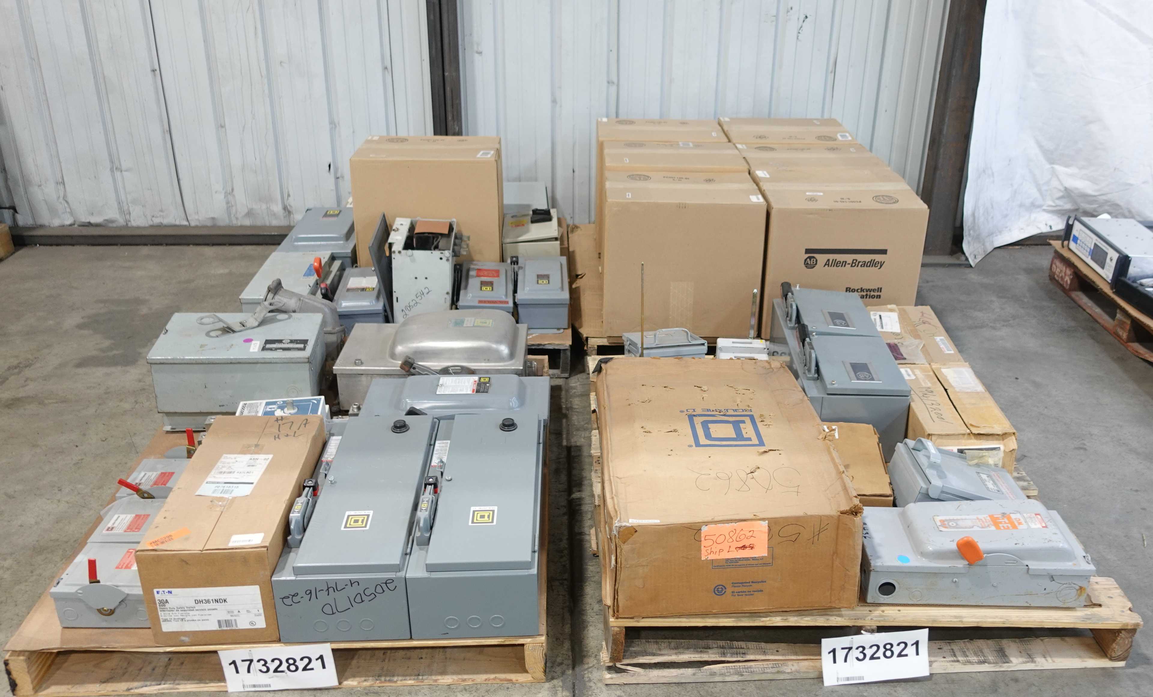 SKU 1732821 - 4 PALLETS OF ASSORTED DISCONNECT SWITCHES - DISCONNECT SWITCHES