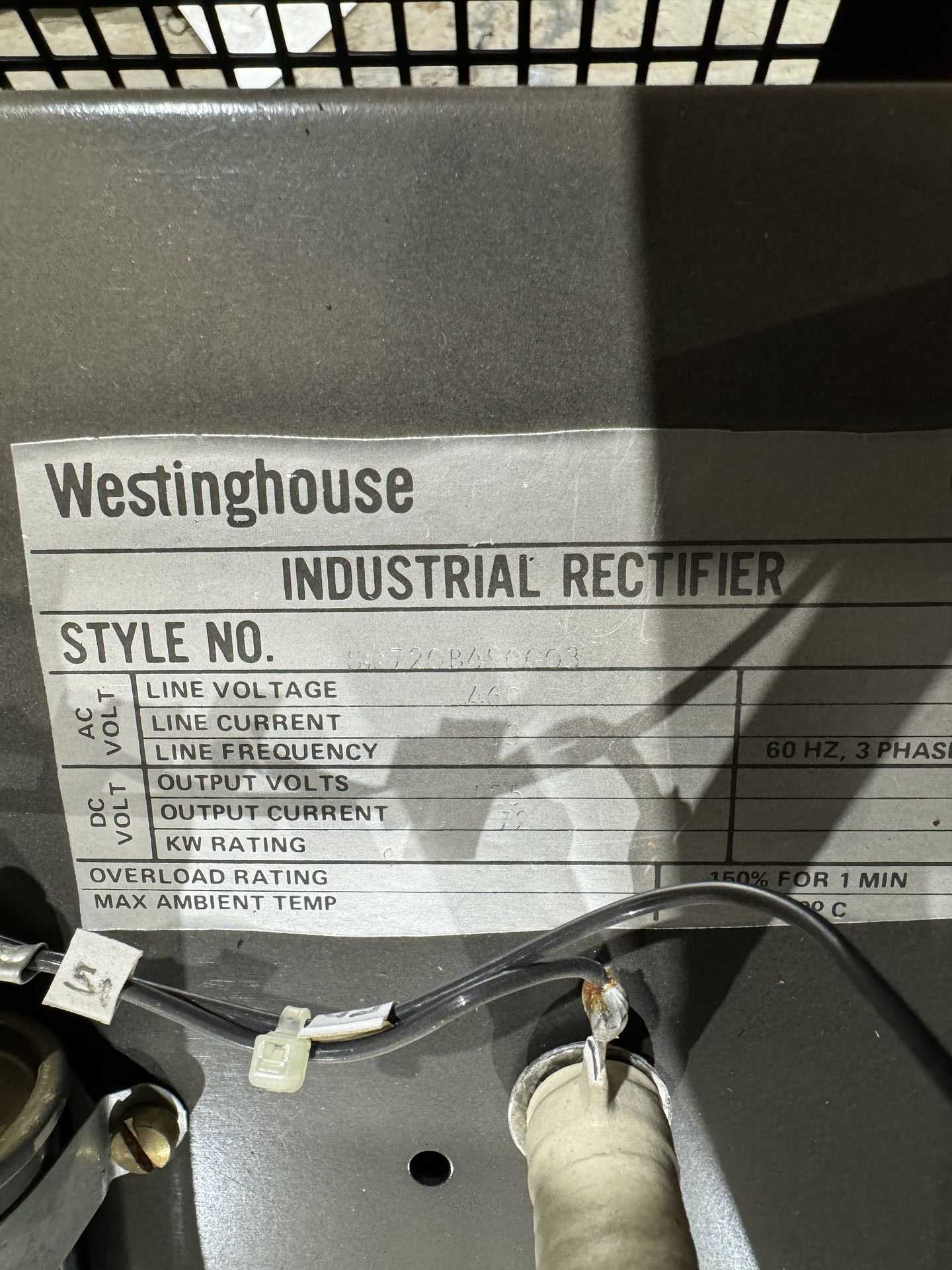 WESTINGHOUSE 720B490G03 RECTIFIER CONVERTER - CONVERTERS