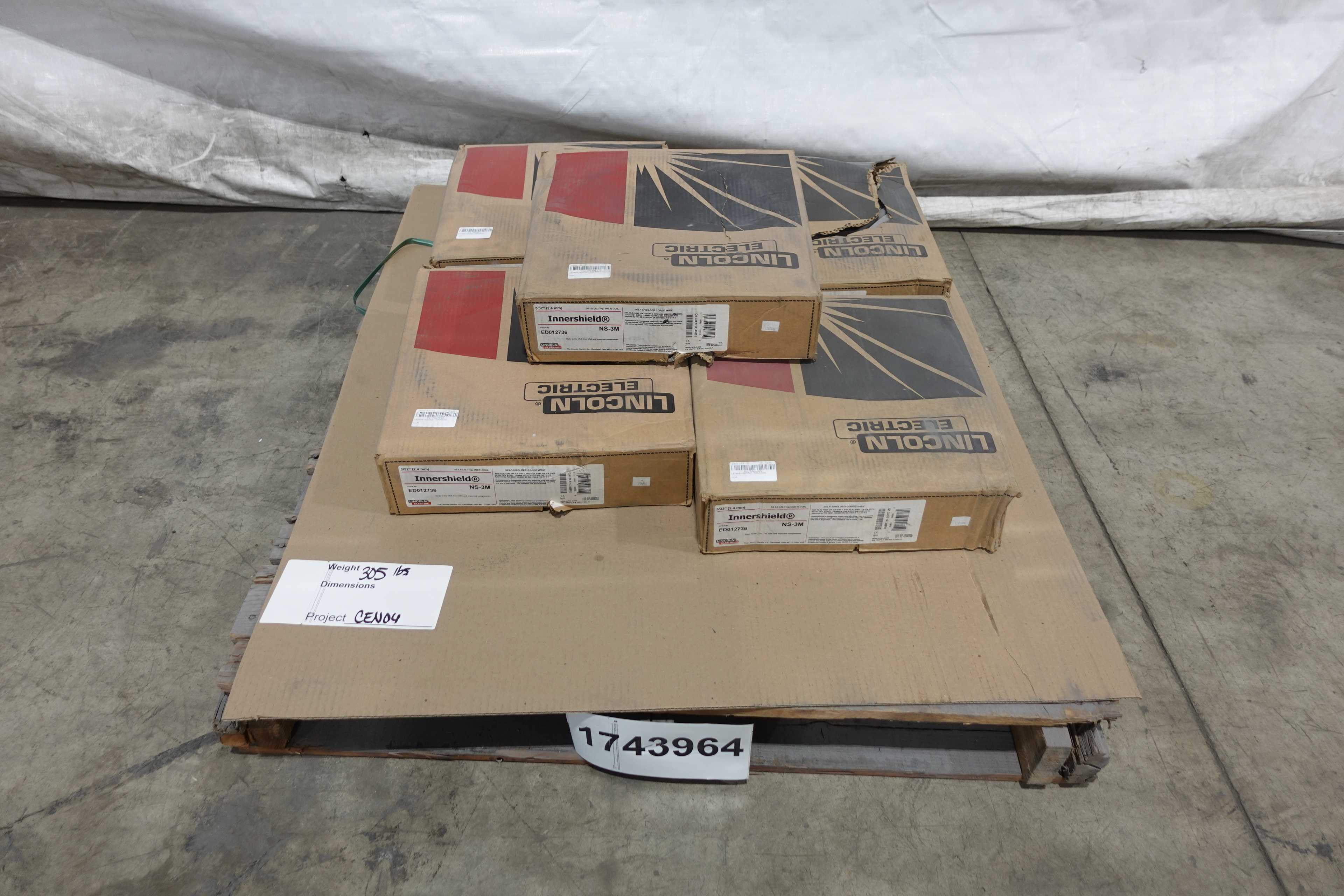 SKU 1743964 - LOT OF 5 LINCOLN ELECTRIC CORDED WIRE SPOOLS, NEW IN BOX - WELDING EQUIPMENT