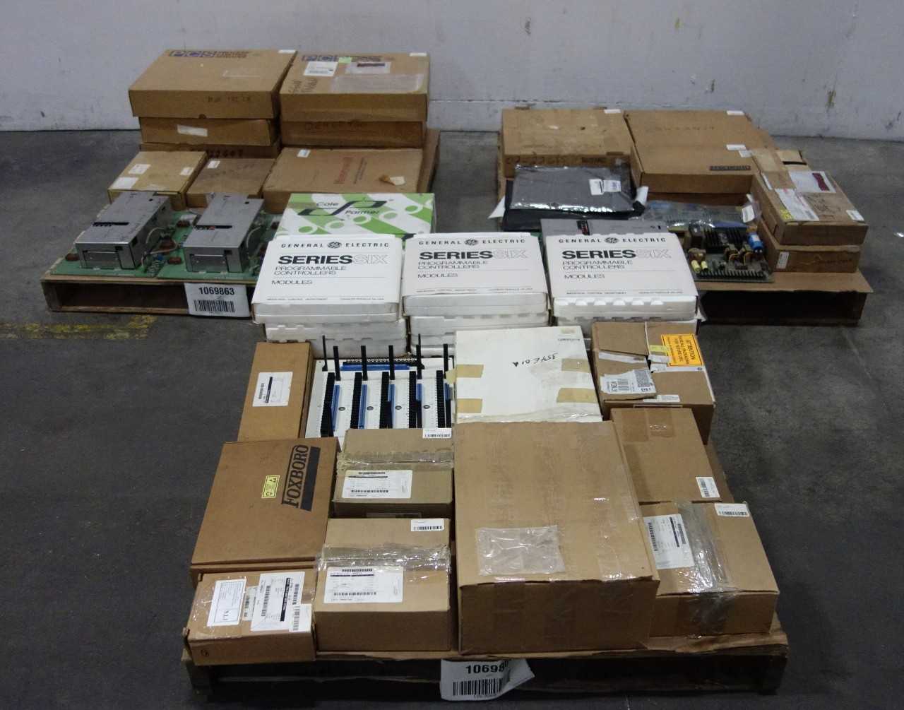 SKU 1069863- 3 PALLETS OF ASSORTED PCB CIRCUIT BOARDS