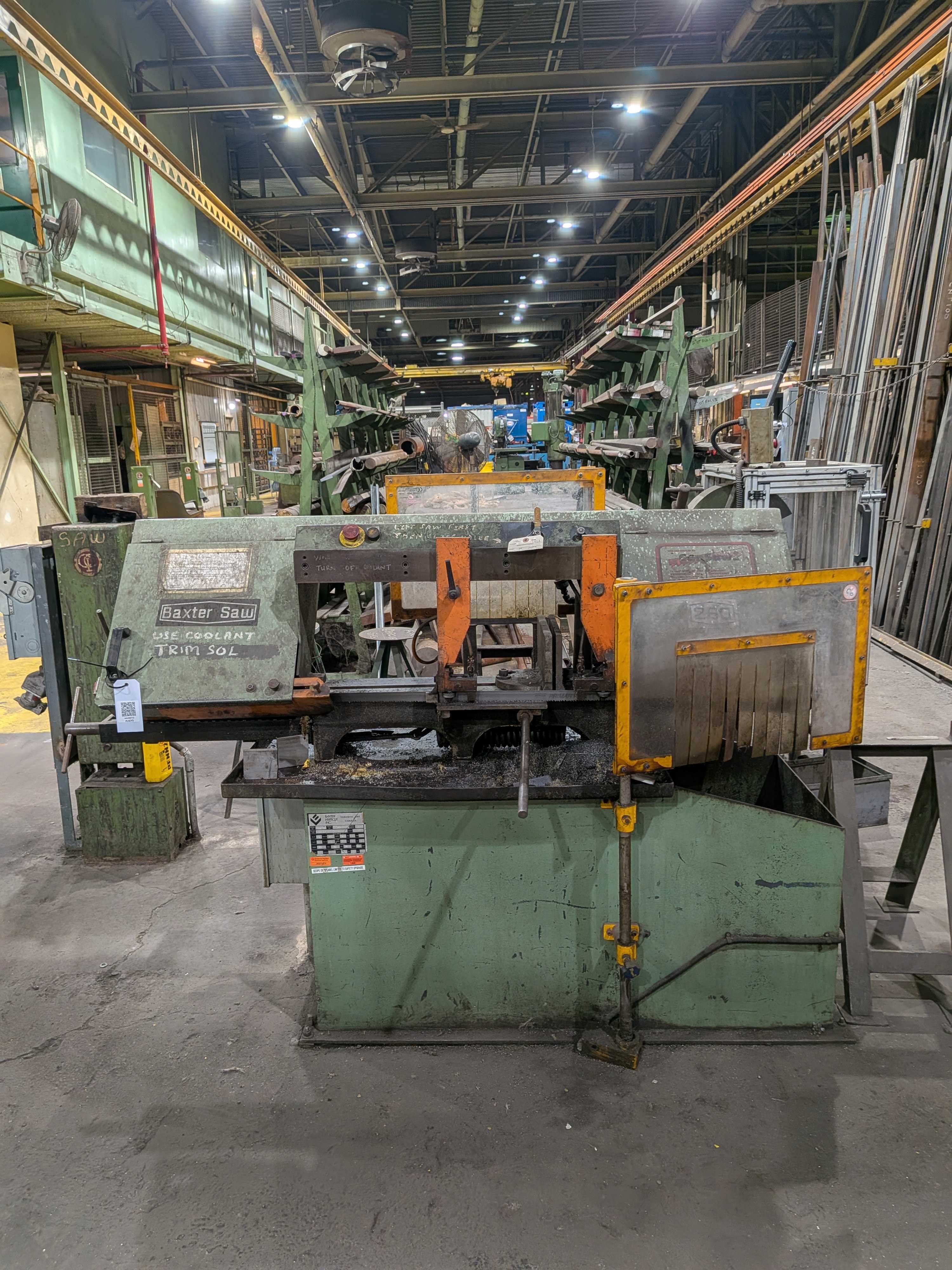 1996 BAXTER VERTICUT 360 HORIZONTAL BANDSAW, 14X19IN, 2HP, 5-SPEED, SEMI-AUTO, 3000LB LOAD - HORIZONTAL BAND SAWS