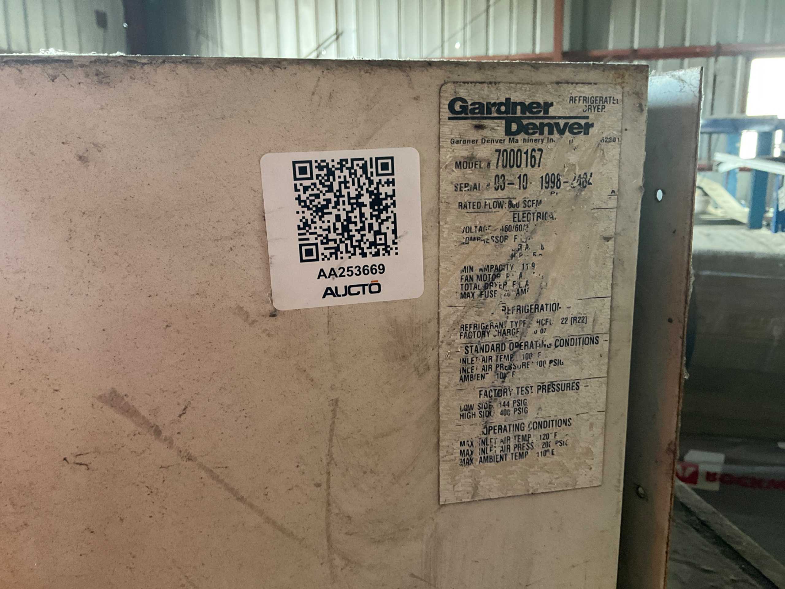 GARDNER DENVER 7000167 REFRIGERATED DRYER - AIR DRYERS