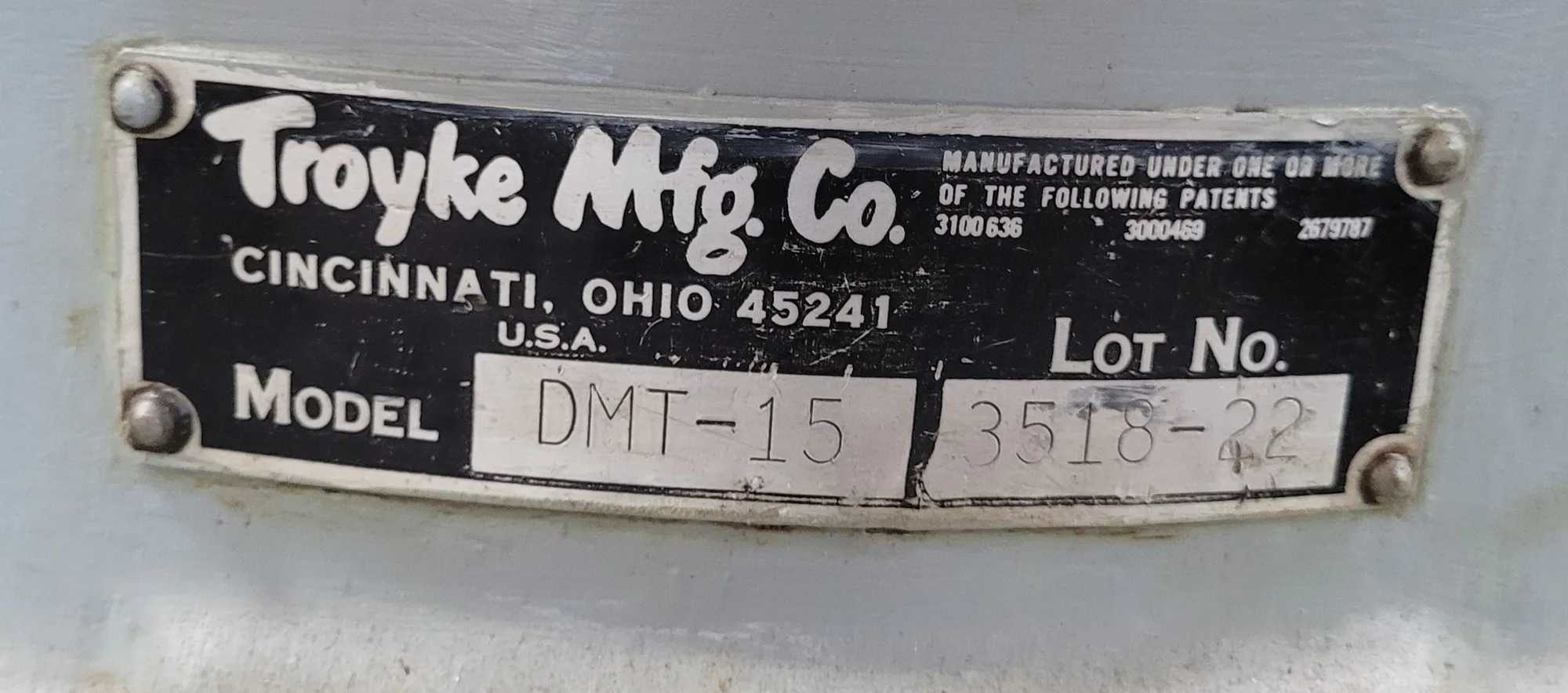 TROYKE DMT-15 CROSS-SLIDE ROTARY TABLE, MANUAL, 12" X 12" TABLE, 360° ROTATION - MACHINE TOOLING