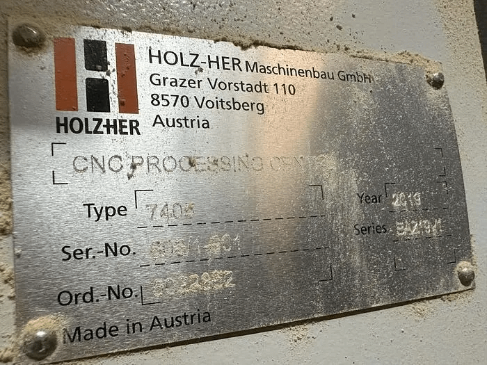 2019 HOLZ-HER EVOLUTION 7405 WOOD CNC MACHINING CENTER, 8 KW, 24.000 RPM, 6 TOOL POSITIONS - HORIZONTAL MACHINING CENTERS