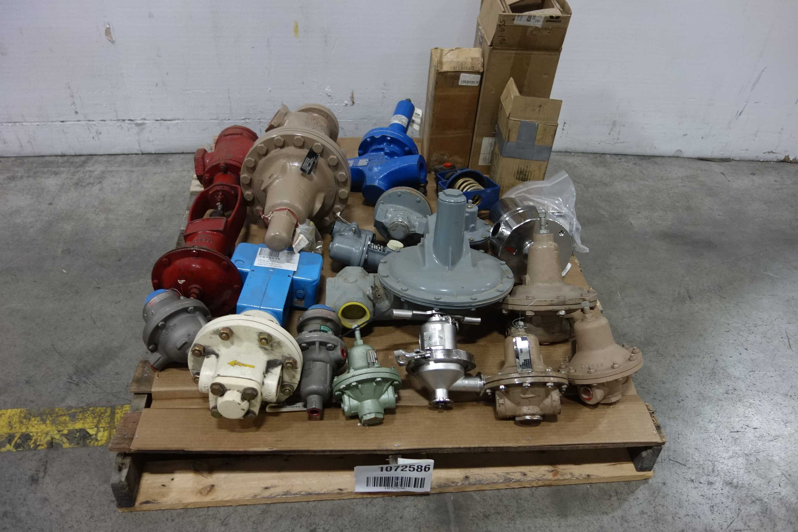 PALLET OF ASSORTED REGULATOR VALVES - PRESSURE REDUCING REGULATOR VALVE