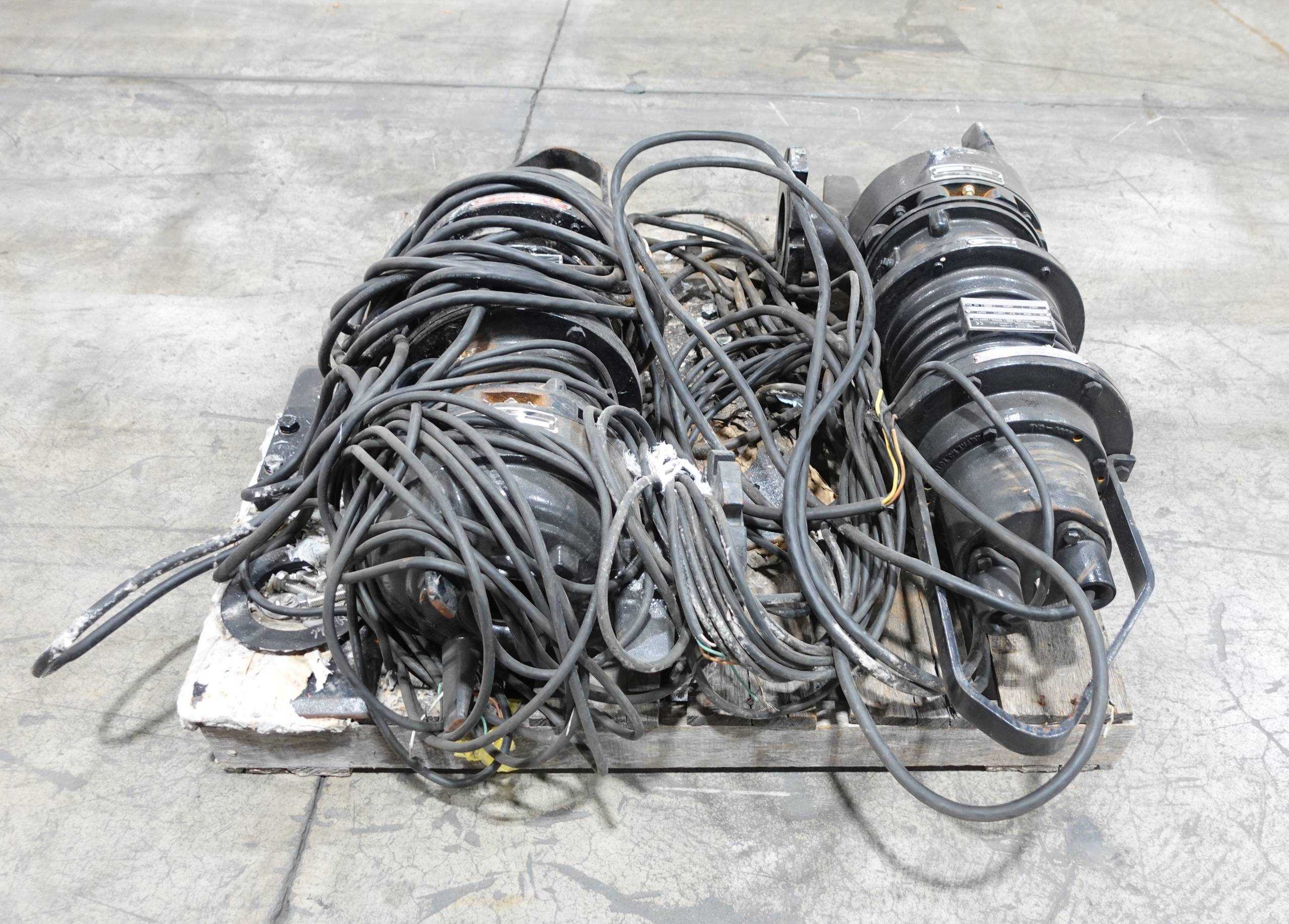 LOT OF 2 YEOMANS 4073QL SUBMERSIBLE PUMPS, 3 HP, 1750 RPM, 230/460V, 180 FRAME - SUBMERSIBLE PUMP