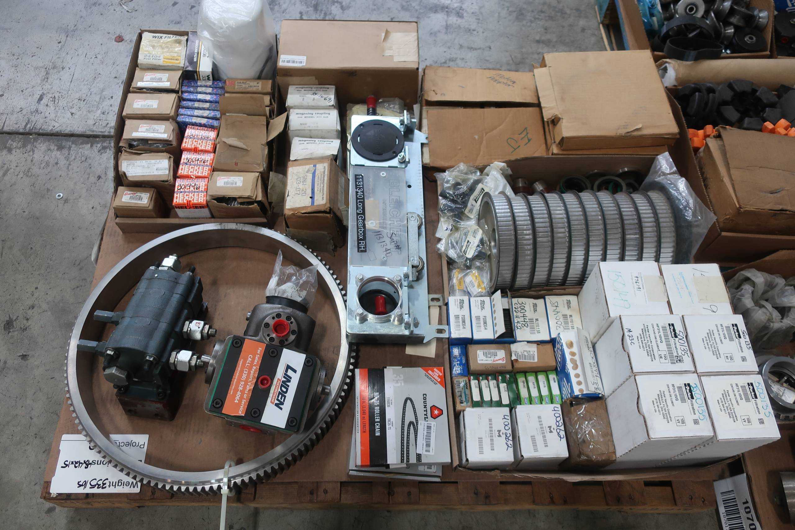 3 PALLETS OF ASSORTED POWER TRANSMISSION REPLACEMENT PARTS - POWER TRANSMISSION