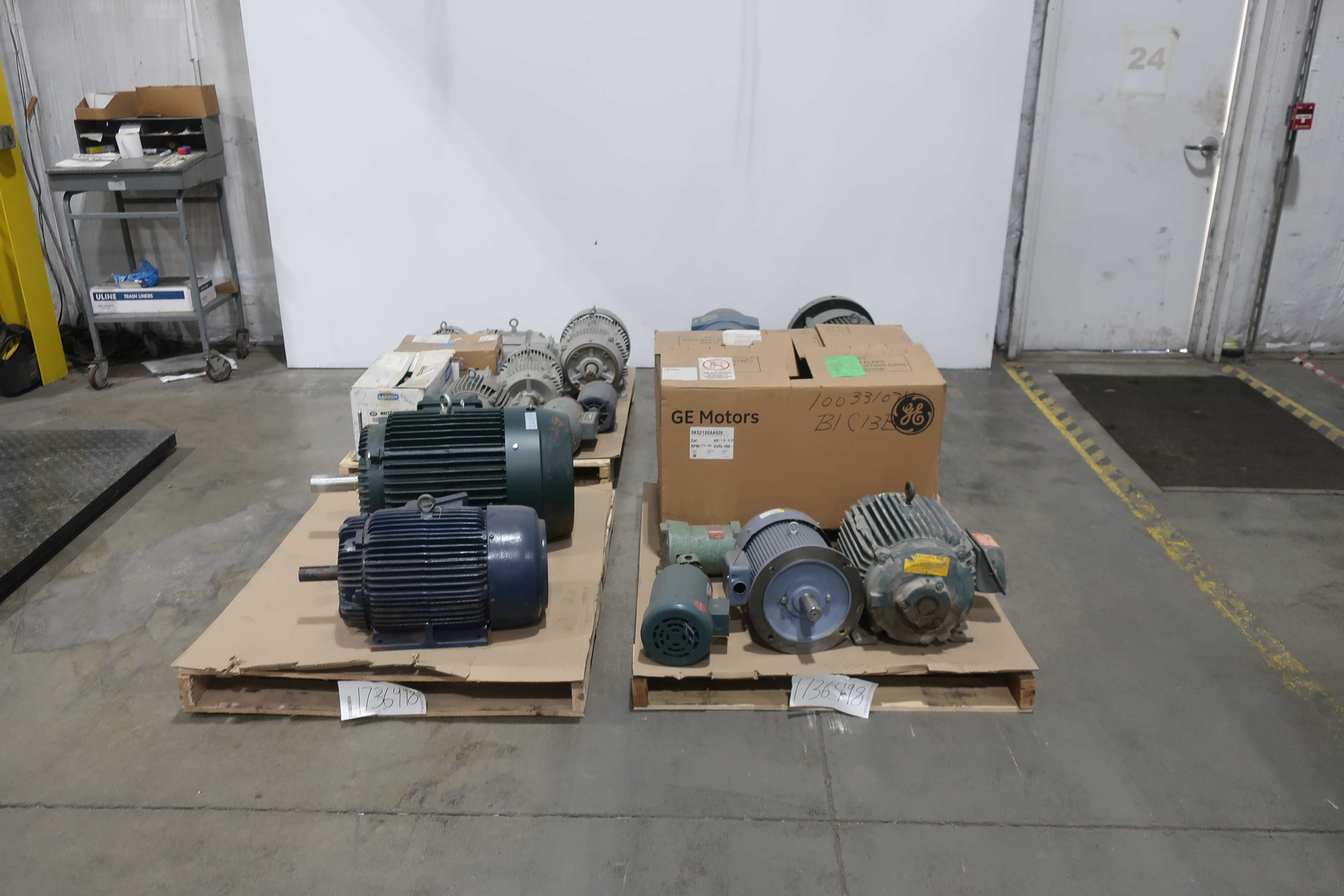 SKU 1736498 - 4 PALLETS OF ASSORTED ELECTRIC AC MOTORS