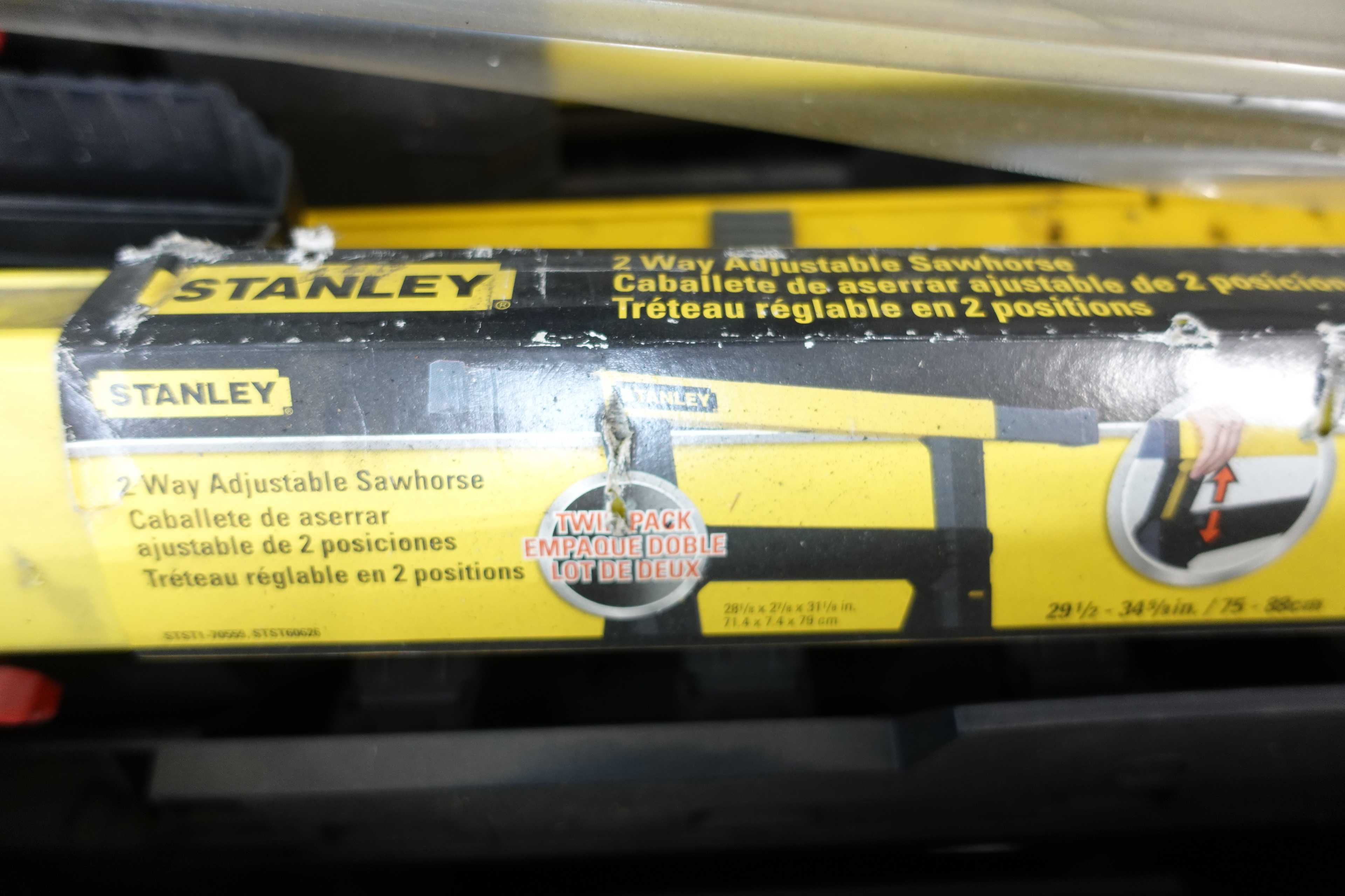 PALLET OF STANLEY 2-WAY ADJUSTABLE SAWHORSES - PLATFORMS