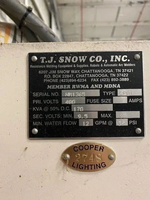 TJ SNOW SERVO DRIVE SPOT WELDER - undefined