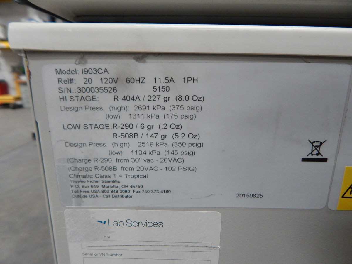 FISHER SCIENTIFIC I903CA LAB HEATING COOLING, -50 TO -86C TEMP, 255 L CAPACITY - LAB & SCIENTIFIC