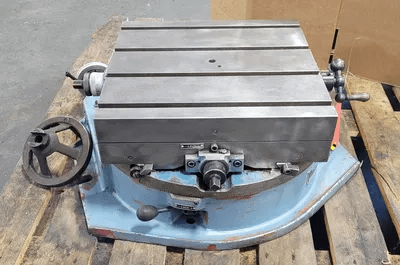 TROYKE DMT-18 CROSS SLIDE ROTARY TABLE, 15IN X 15IN, X & Y AXIS - MACHINE TOOLING
