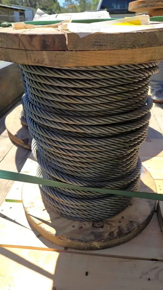 239' SPOOL OF 9/16" STEEL CABLE - undefined