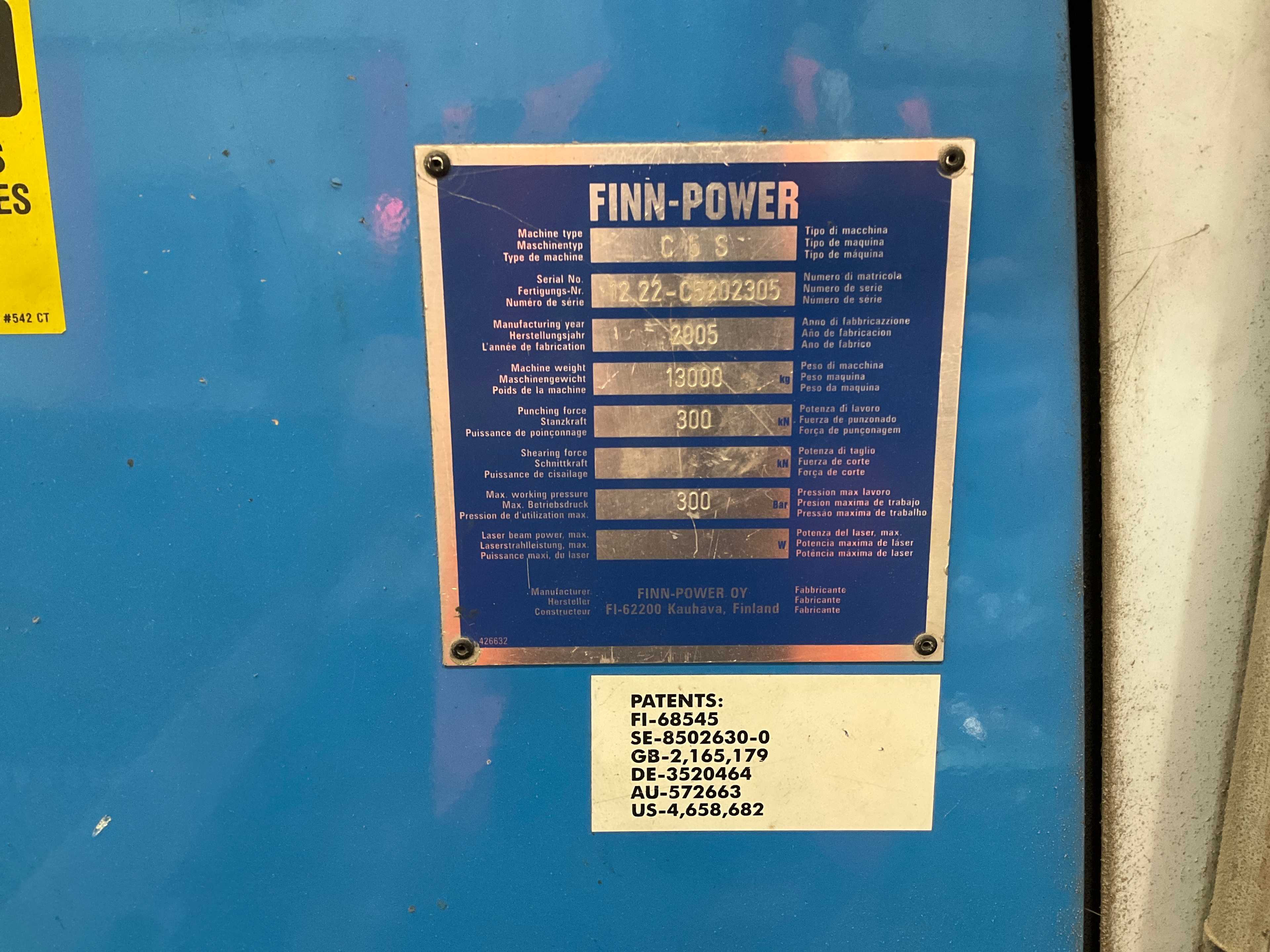 2005 FINN-POWER C5S PUNCHING MACHINE - PUNCHING MACHINE