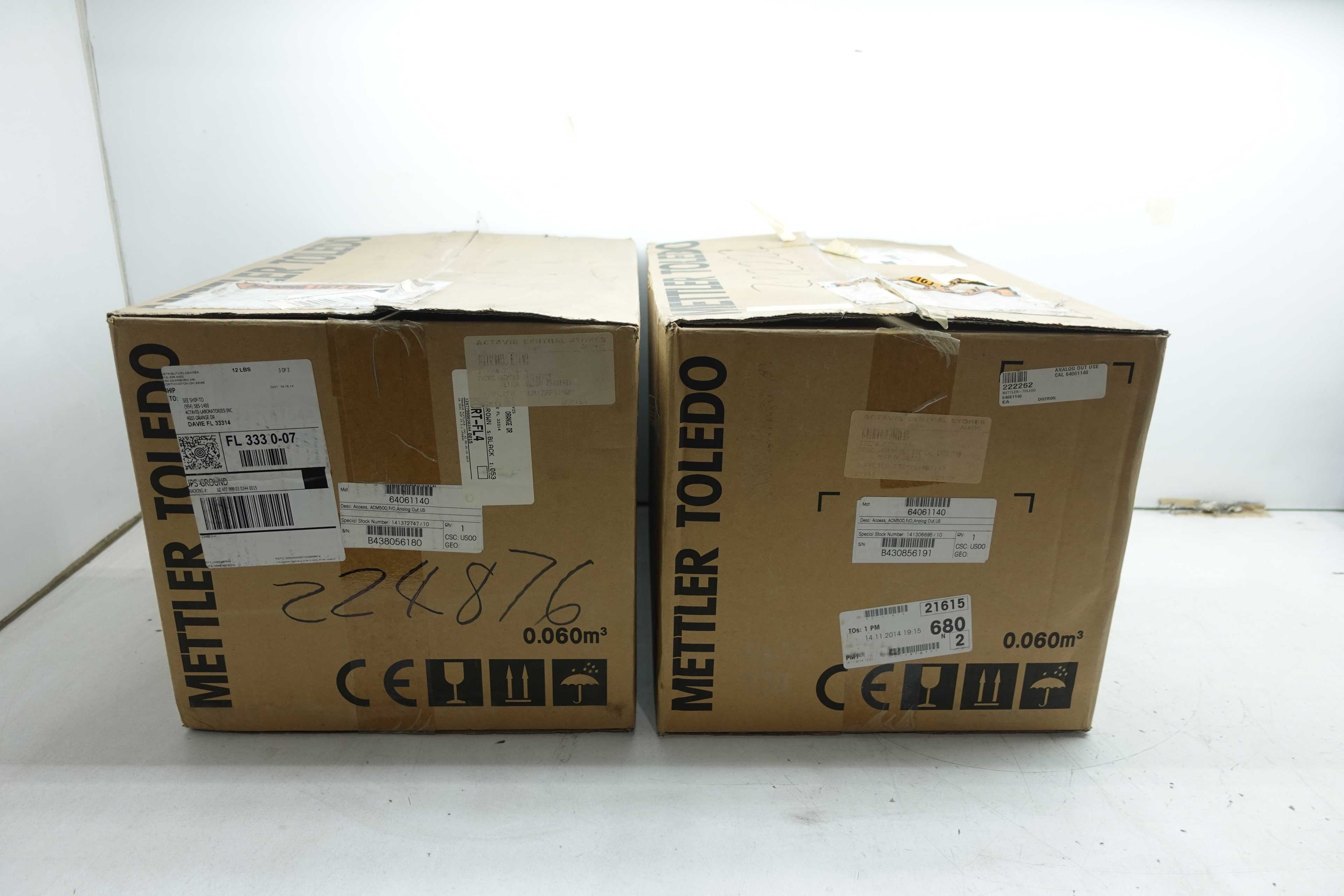 SKU 1752093 - LOT OF 2 METTLER TOLEDO ACM500-F0 COMMUNICATION MODULES - PLC MODULES