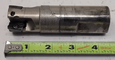 INGERSOLL 12J1E1281R01 INDEXABLE INSERT END MILL, 1.25" CUTTING DIA, 4.50" OAL, 3 FLUTES - MACHINE TOOLING