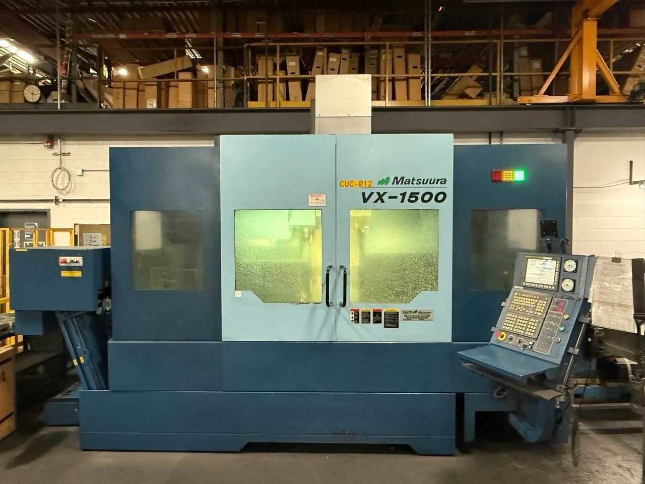 2015 MATSUURA VX-1500 VERTICAL MACHINING CENTER, CAT50, 15K RPM, 30-ATC, 60X27.5X24 - VERTICAL MACHINING CENTERS